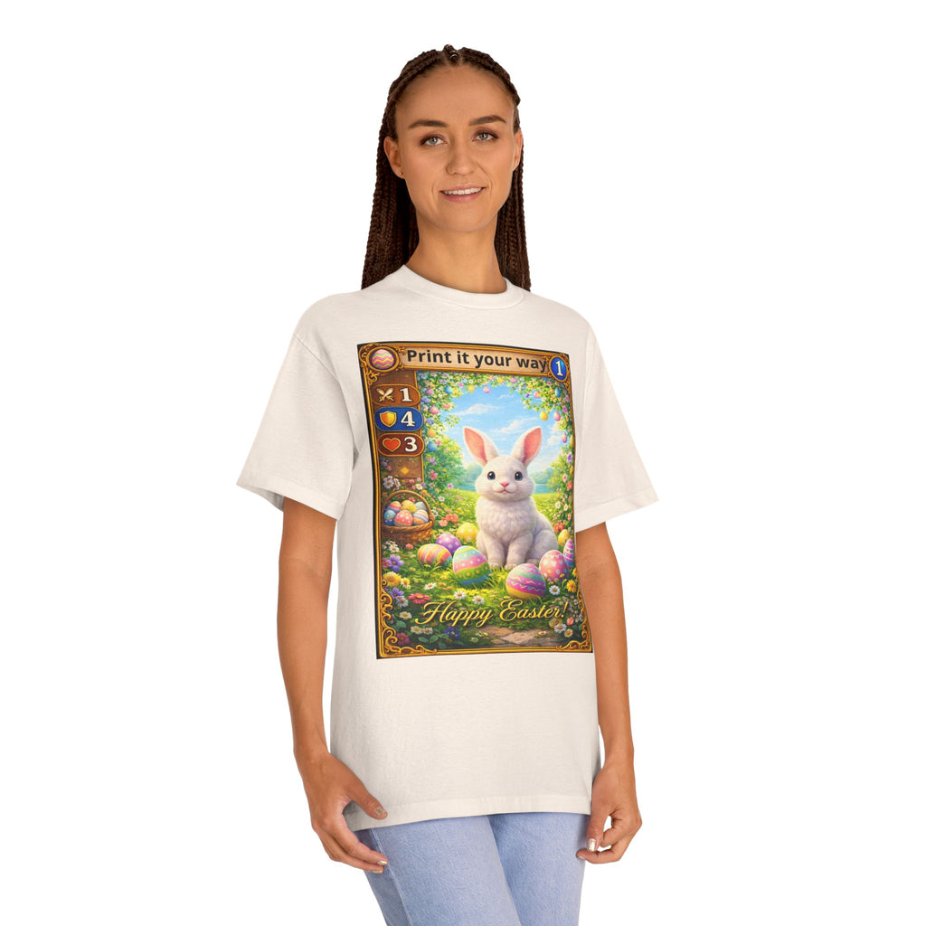 Easter Bunny Card Tee — "Happy Easter" Graphic T-Shirt