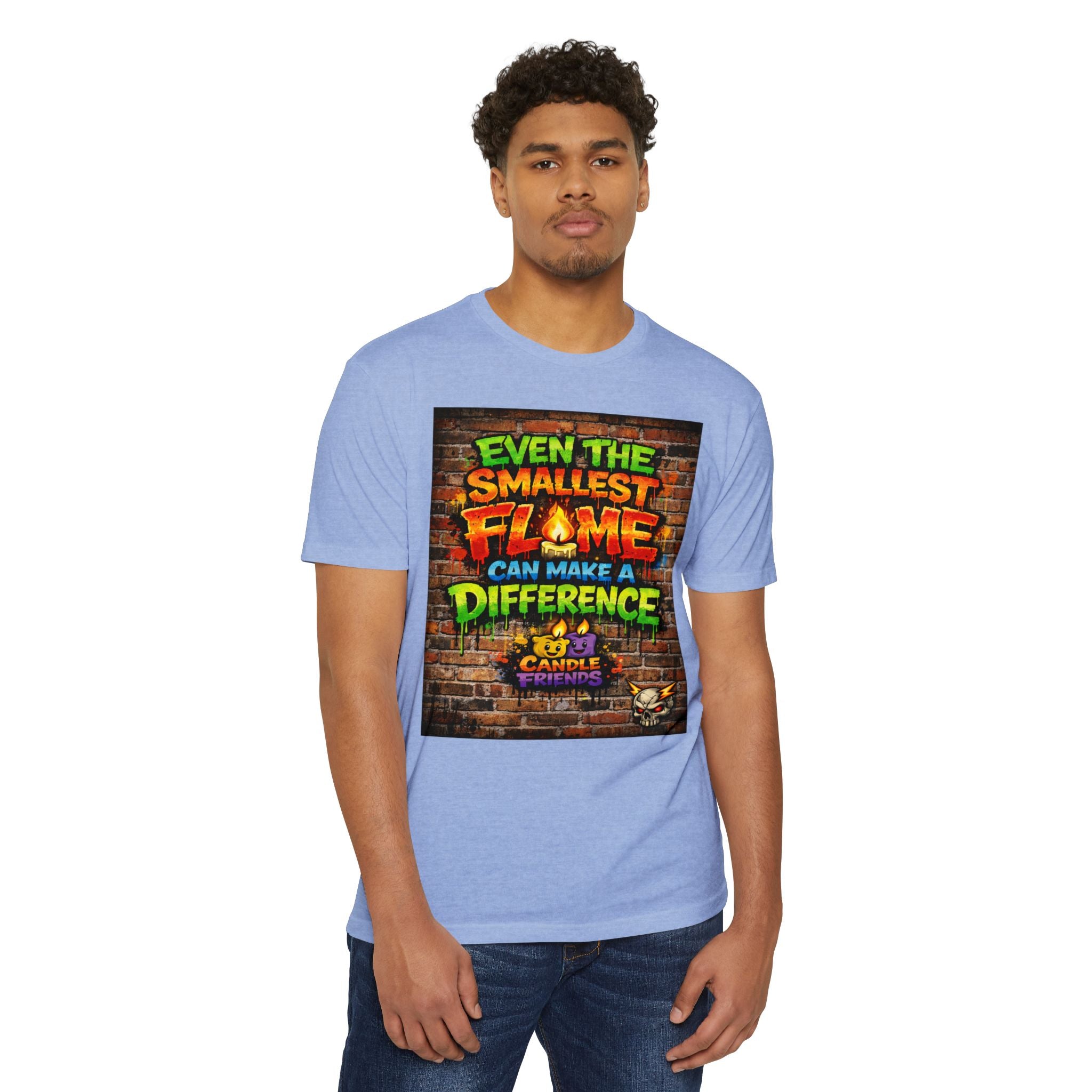 Inspirational Tee: "Even the Smallest Flame Can Make a Difference" Graphic T-Shirt