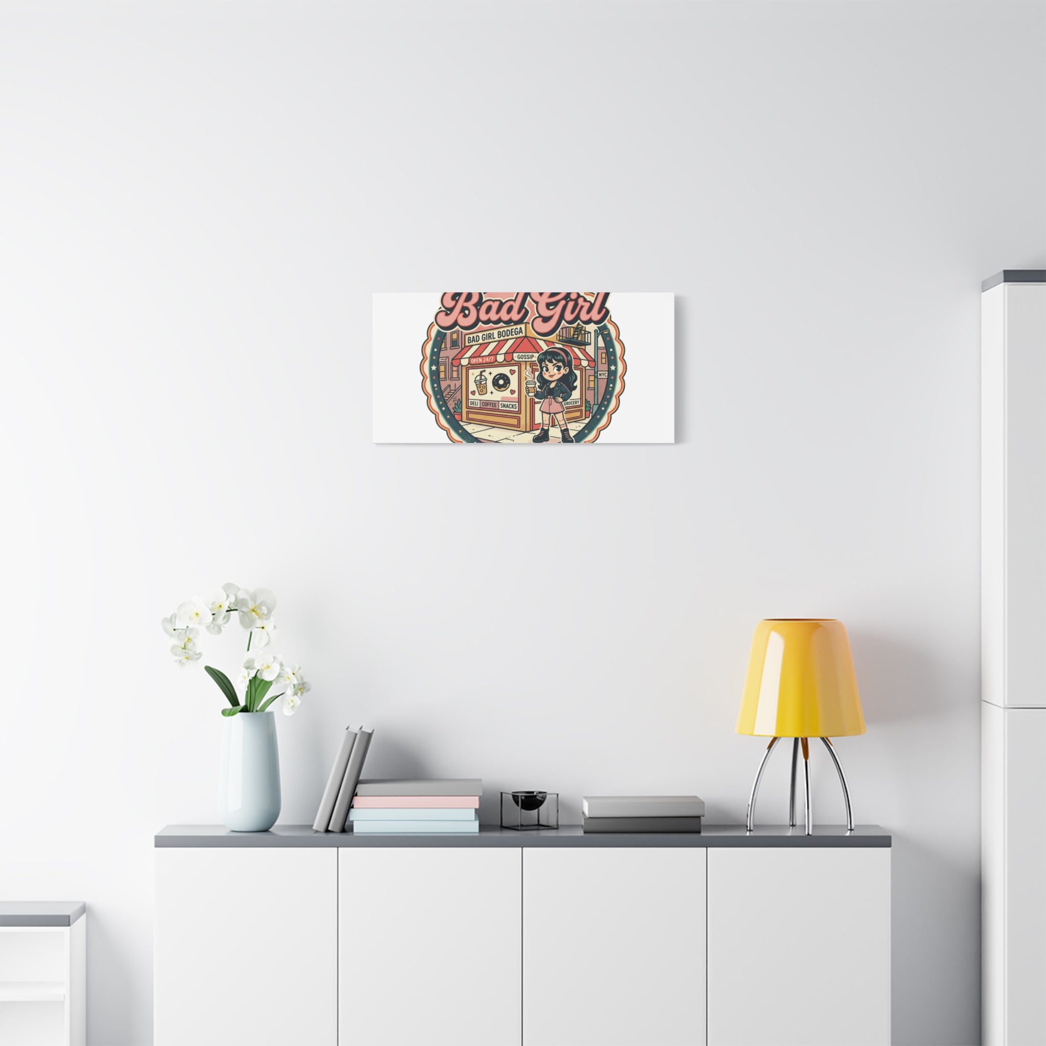 Bad Girl Bodega Canvas Print | Bodega, NYC, Y2K Corner Store Art