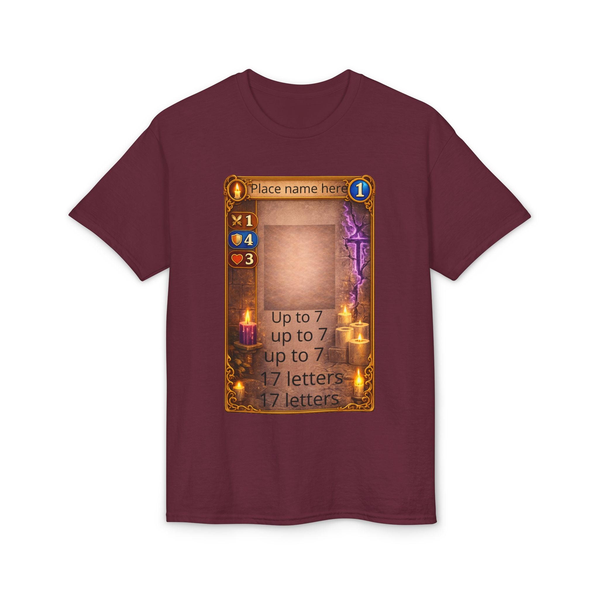 Trading Card Game Spell Card T-Shirt — Customizable Fantasy Card Design