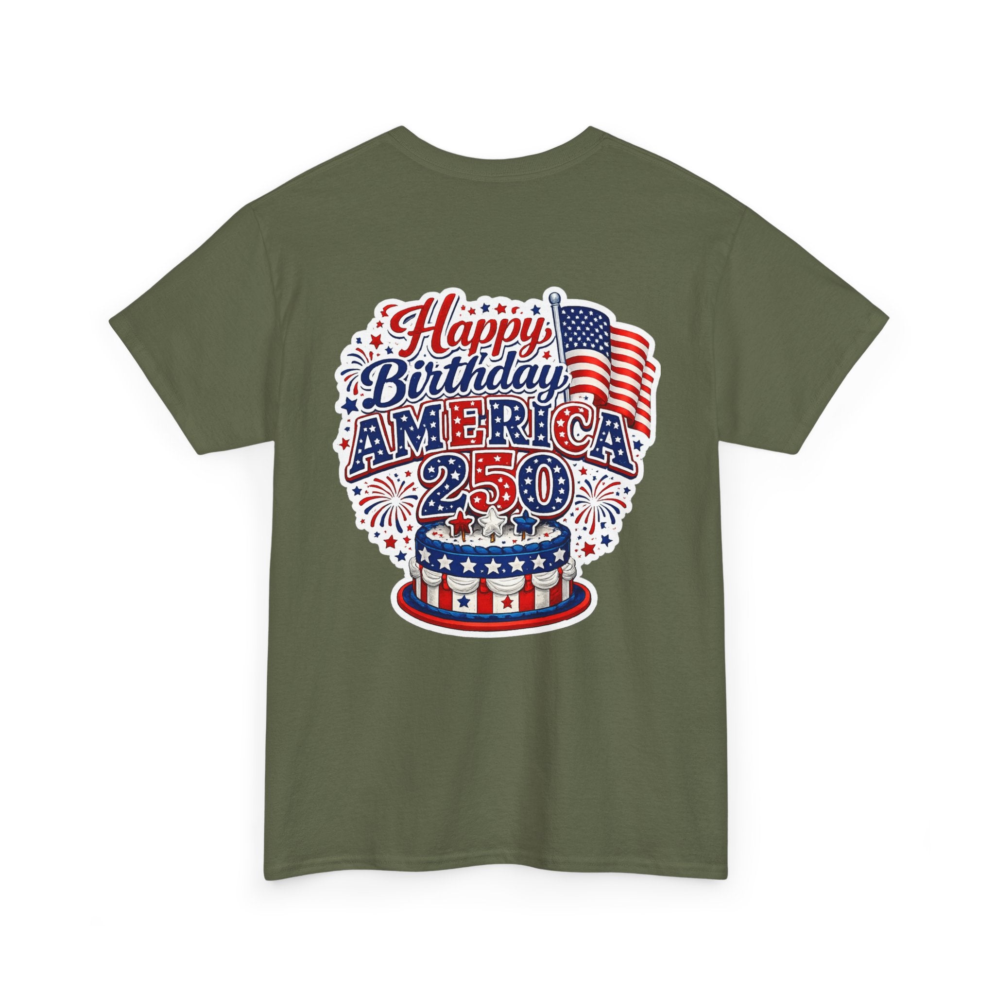 American Flag Hot Air Balloon Tee — "Happy Birthday America 250" Patriotic T-Shirt