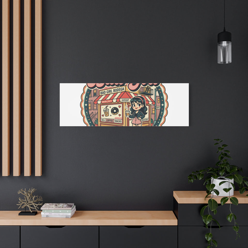 Bad Girl Bodega Canvas Print | Bodega, NYC, Y2K Corner Store Art