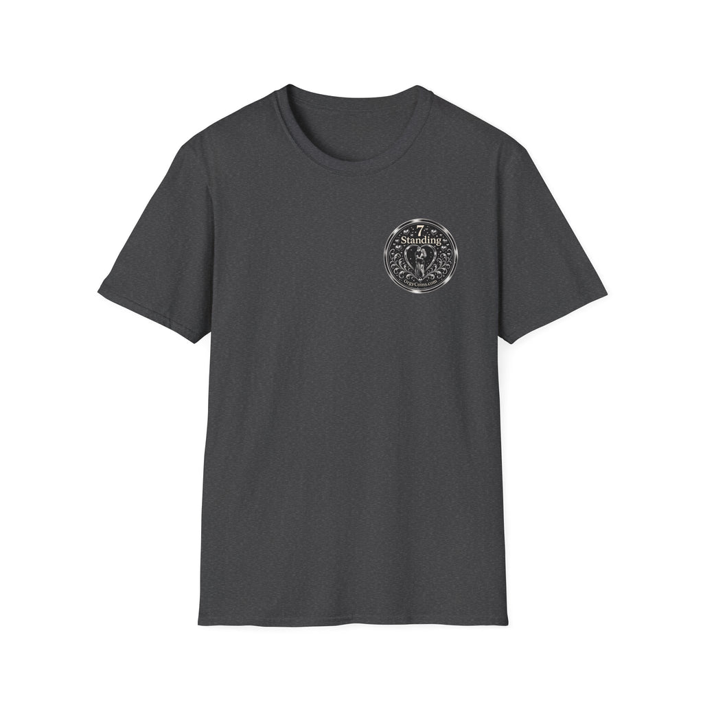 Standing Seven Orgy Coin Graphic T-Shirt
