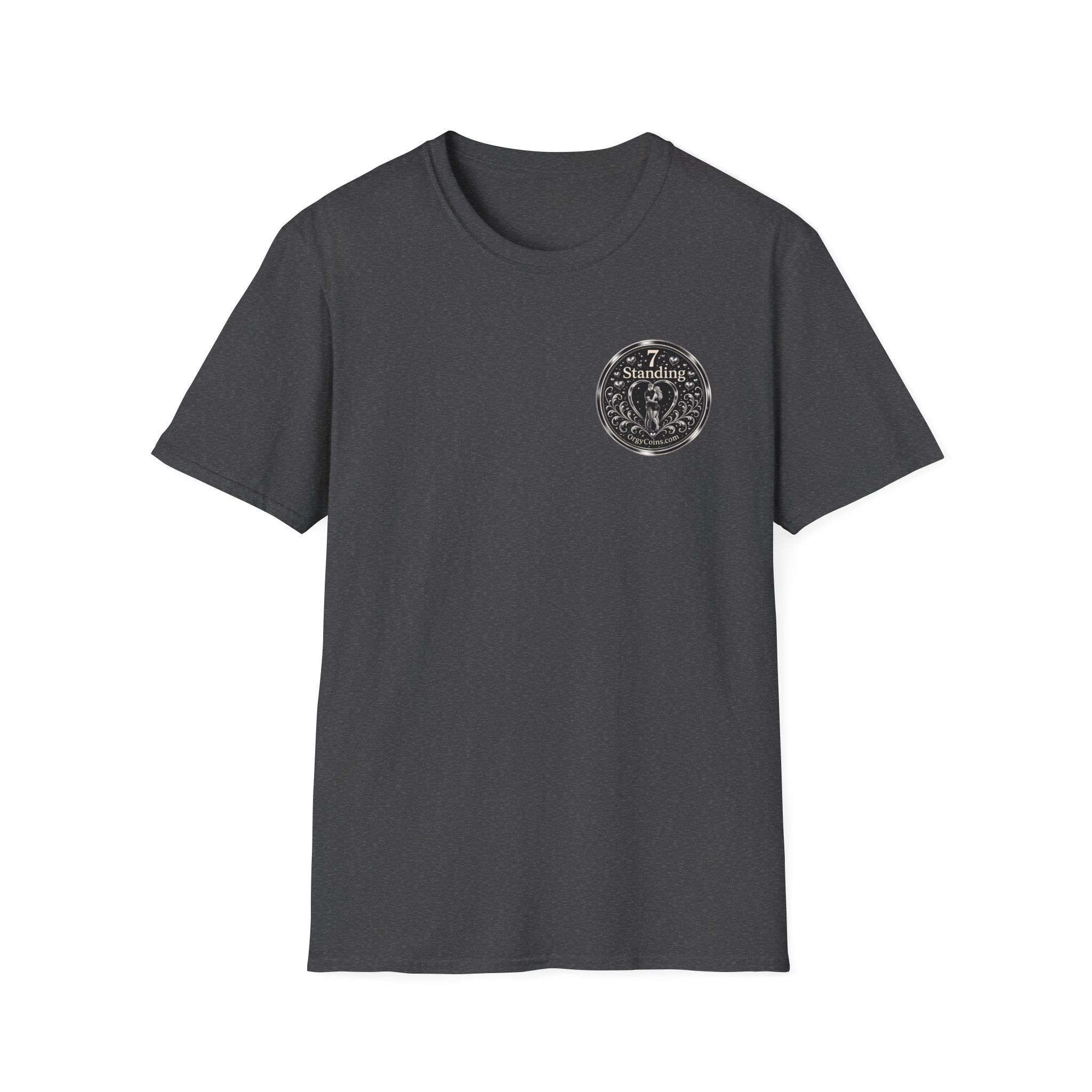 Standing Seven Orgy Coin Graphic T-Shirt