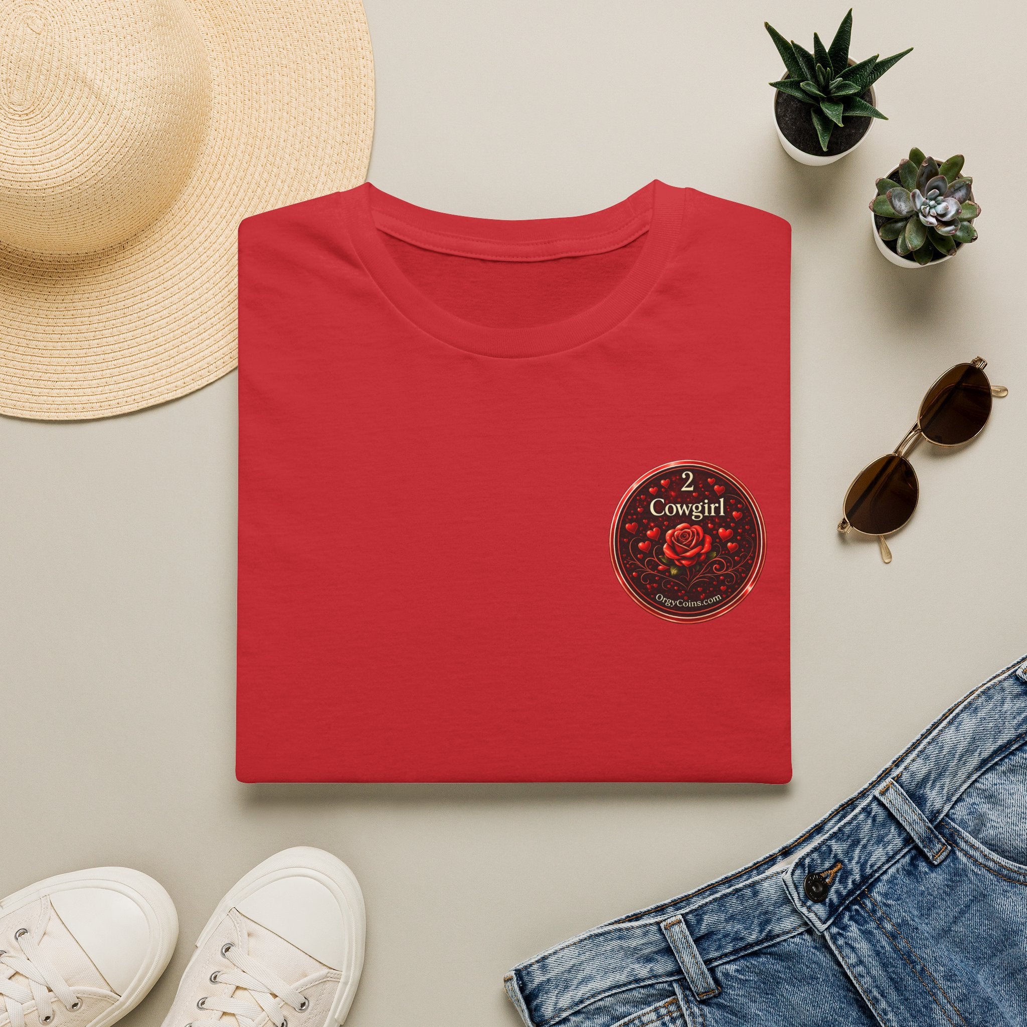 Cowgirl Rose Badge T-Shirt – Orgy Coin 2