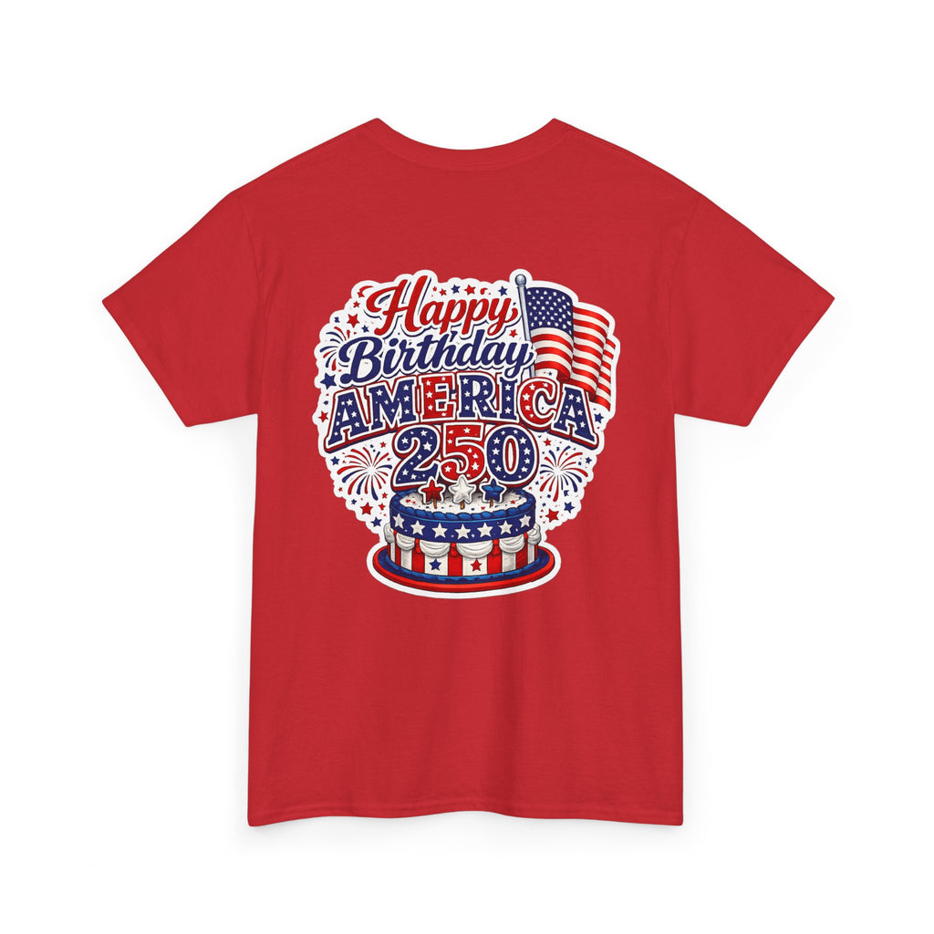 American Flag Hot Air Balloon Tee — "Happy Birthday America 250" Patriotic T-Shirt