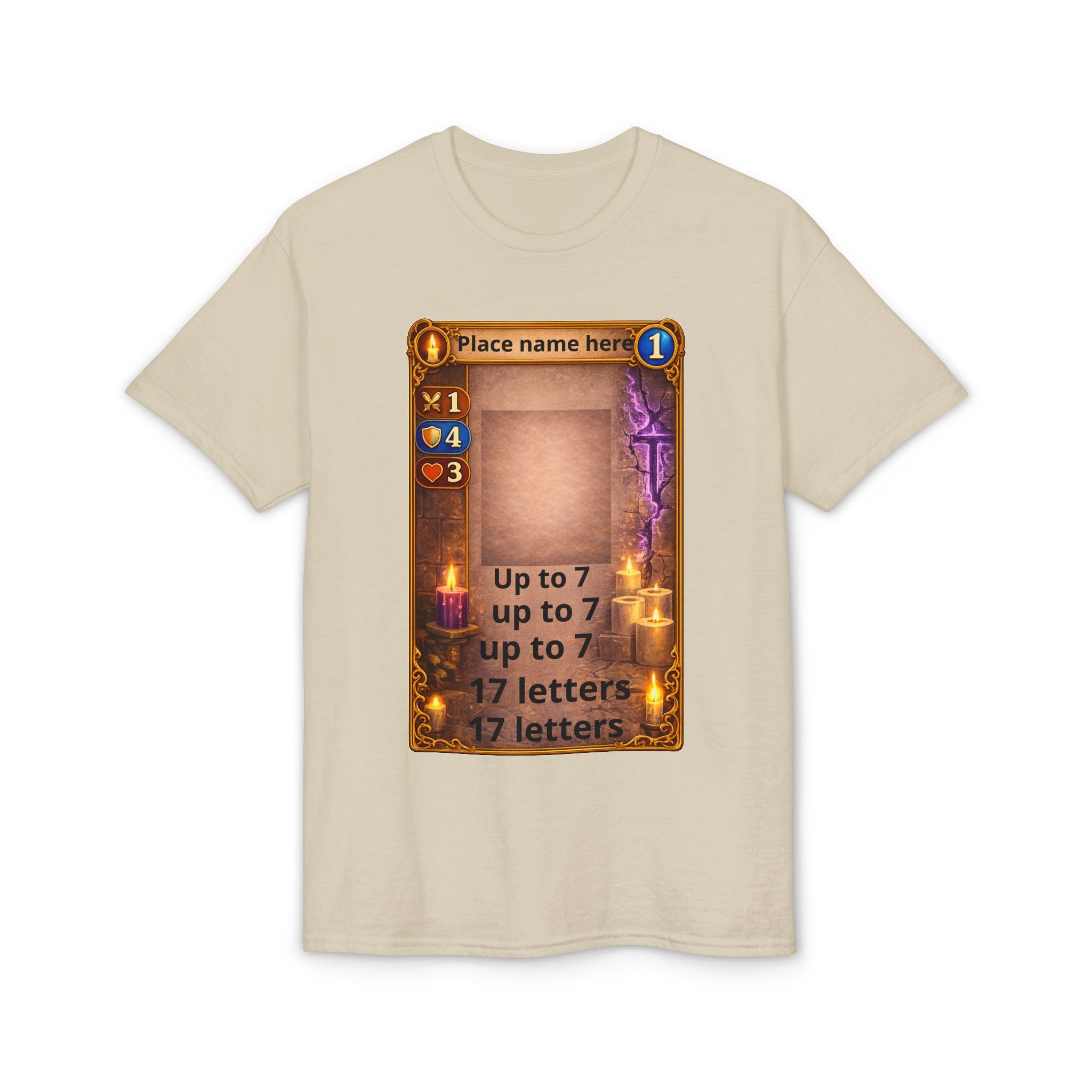 Trading Card Game Spell Card T-Shirt — Customizable Fantasy Card Design