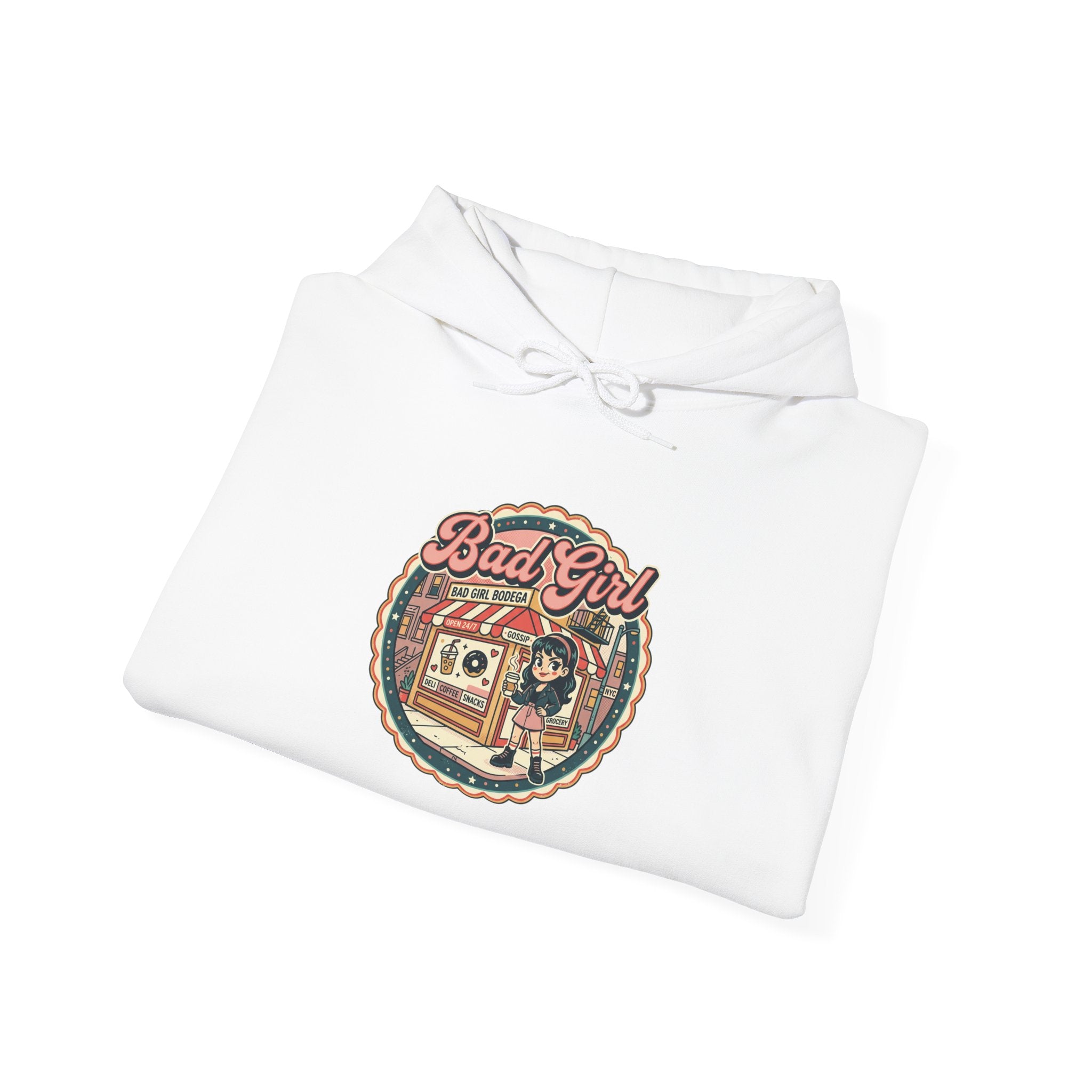 Bodega Deli Crest Hoodie | NYC Y2K Spanglish Varsity, cherries