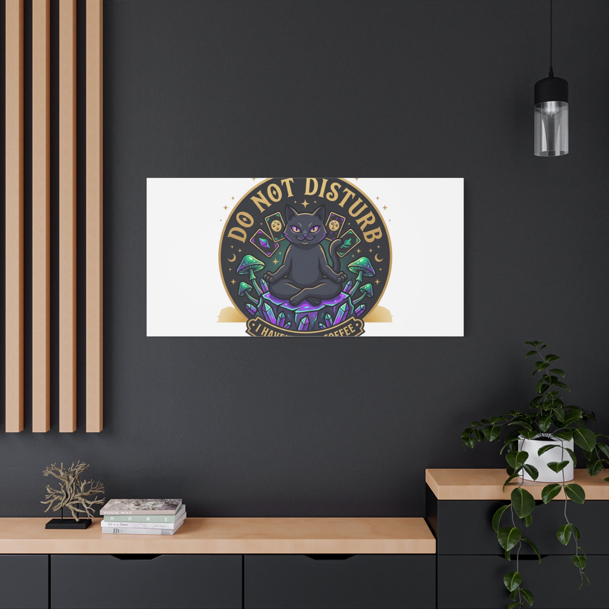 Do Not Disturb Cat Meditation Matte Canvas | witchy, goblincore