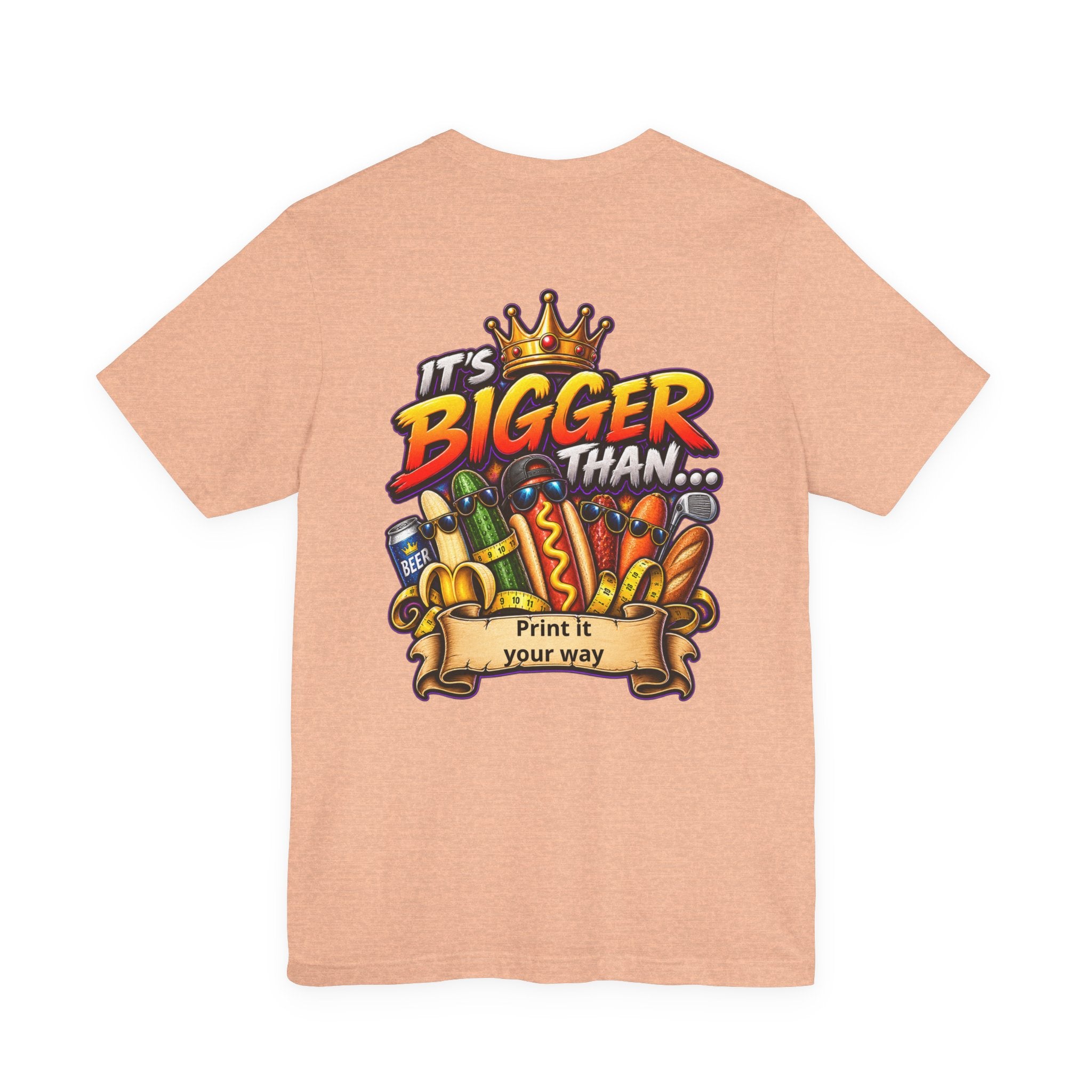 T-Shirt — "It's Bigger Than..." Retro Hot Dog & Snacks Graphic Tee