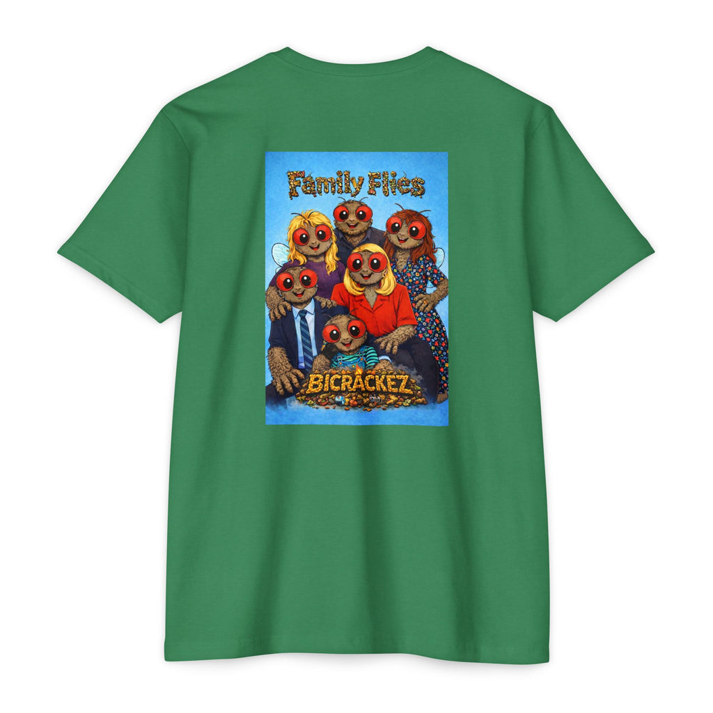 Family Flies Graphic T-Shirt — "Bicracketz" Retro Cartoon Tee