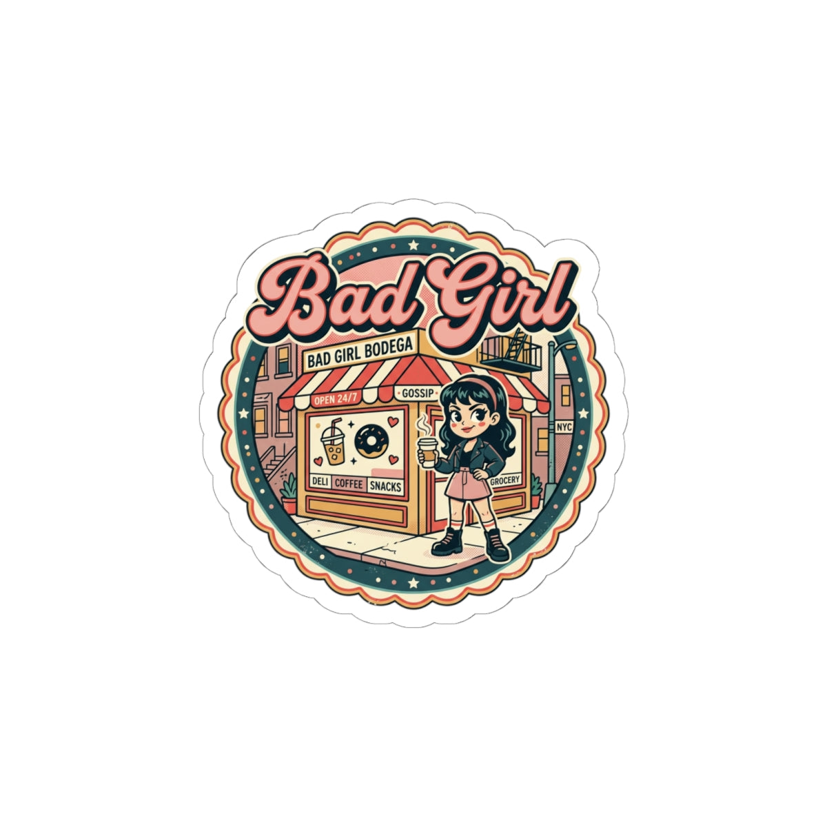 Bad Girl Bodega Sticker | NYC, Y2K Spanglish Deli Vibes