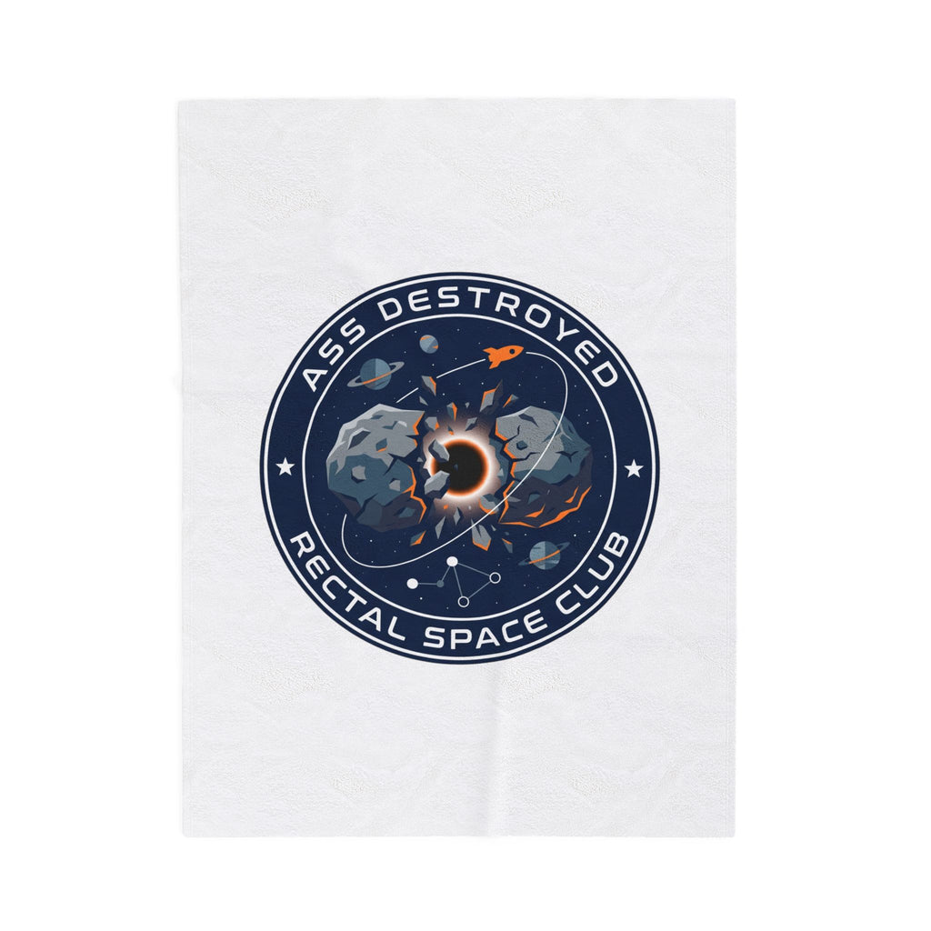 Rectal Space Club Mission Patch Blanket | space, astronaut, mission patch