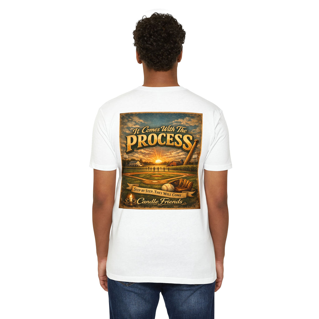 It Comes With The Process T-Shirt — Vintage Sunset 'Step By Step' Graphic Tee