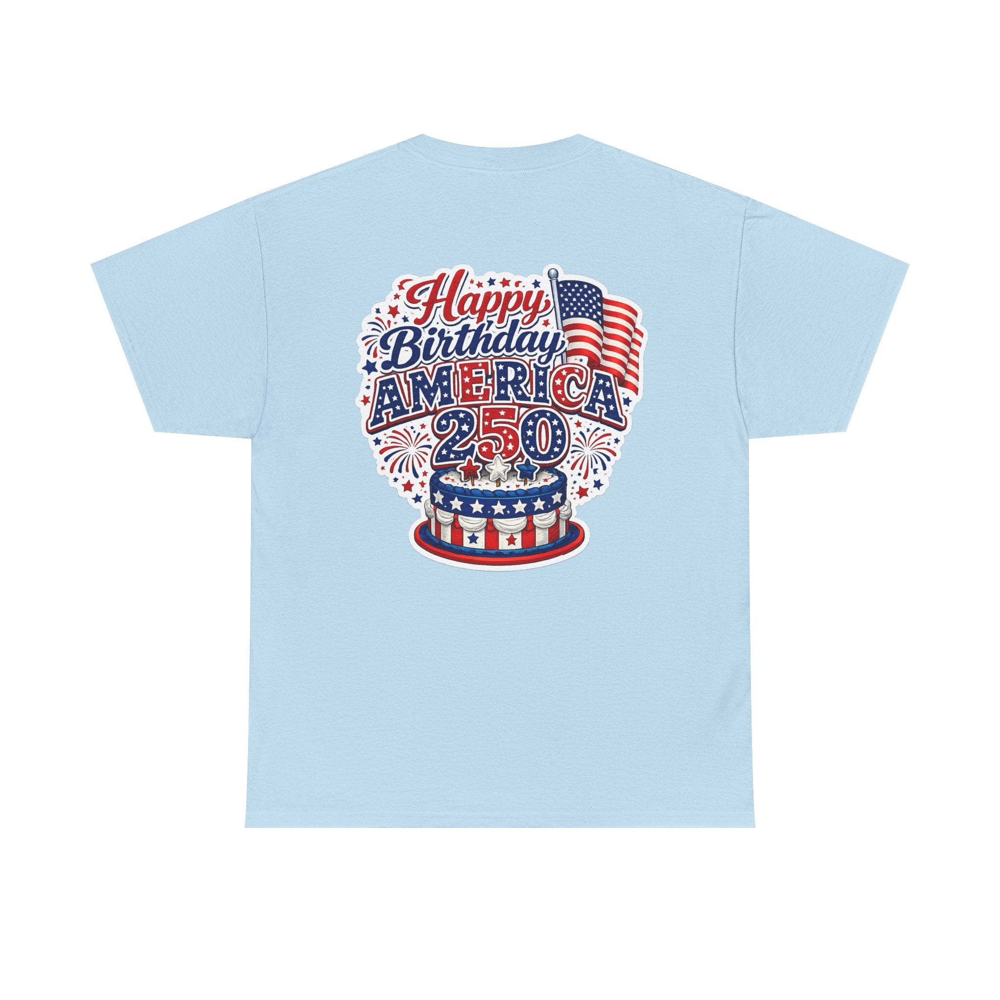 American Flag Hot Air Balloon Tee — "Happy Birthday America 250" Patriotic T-Shirt