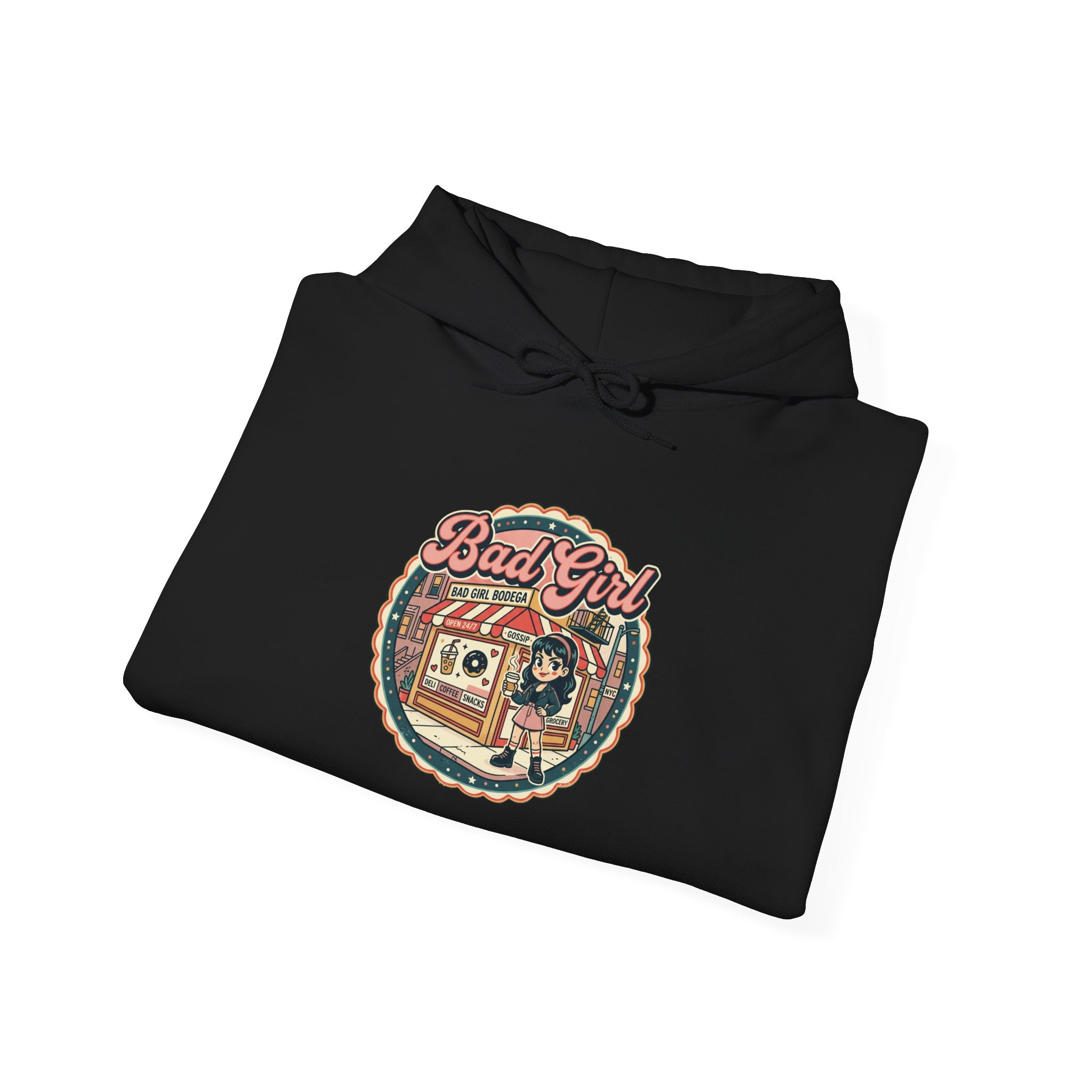 Bodega Deli Crest Hoodie | NYC Y2K Spanglish Varsity, cherries