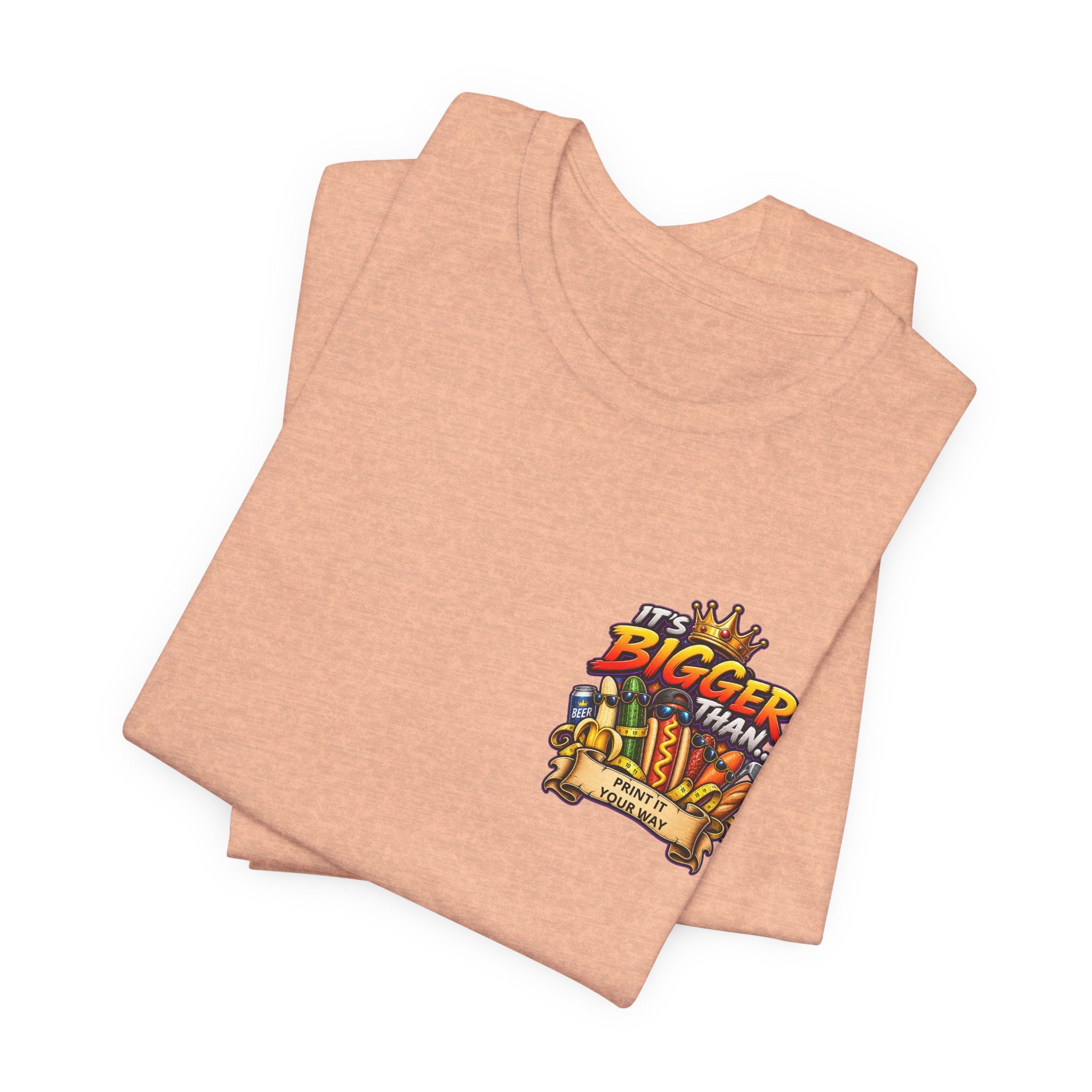 T-Shirt — "It's Bigger Than..." Retro Hot Dog & Snacks Graphic Tee