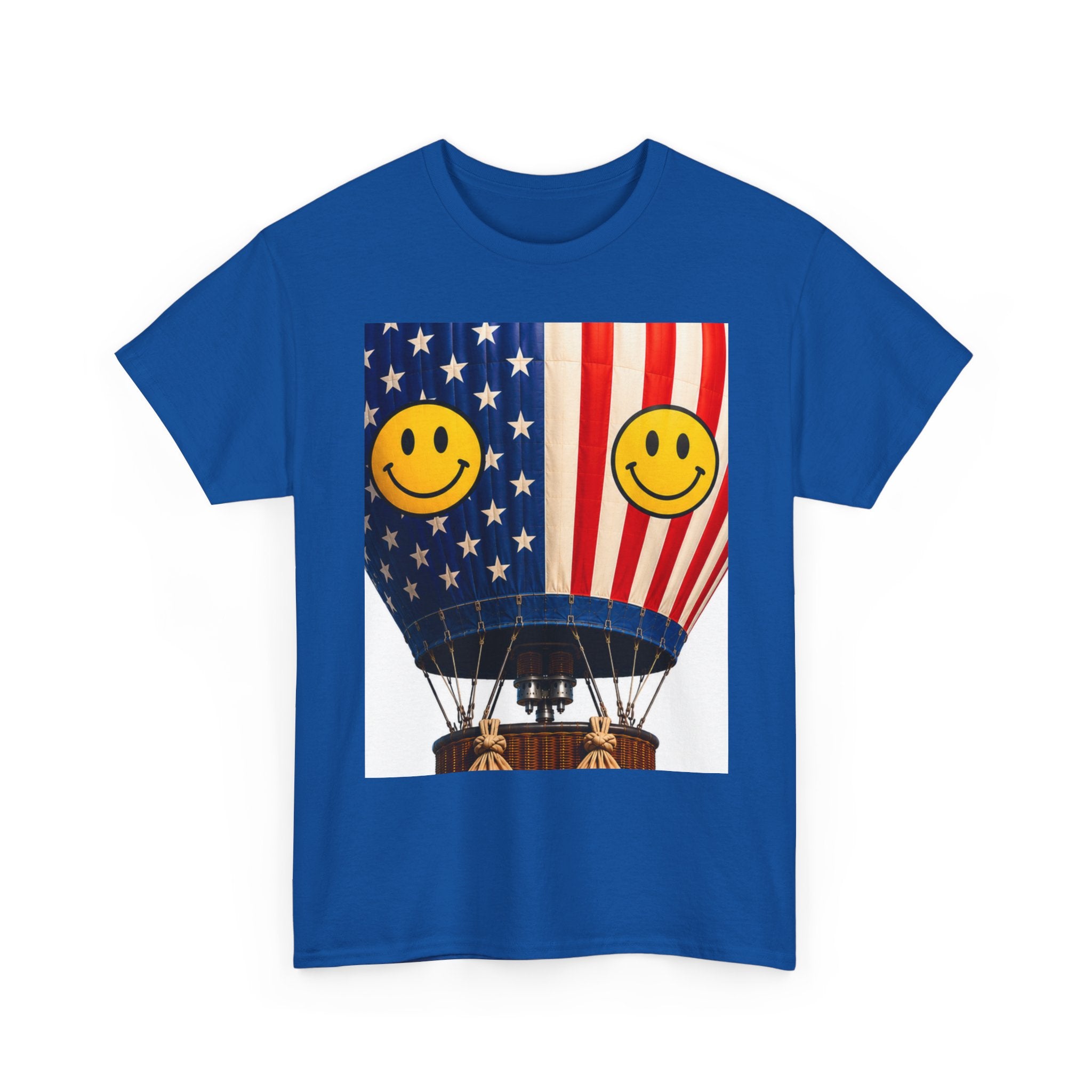 American Flag Hot Air Balloon Tee — "Happy Birthday America 250" Patriotic T-Shirt