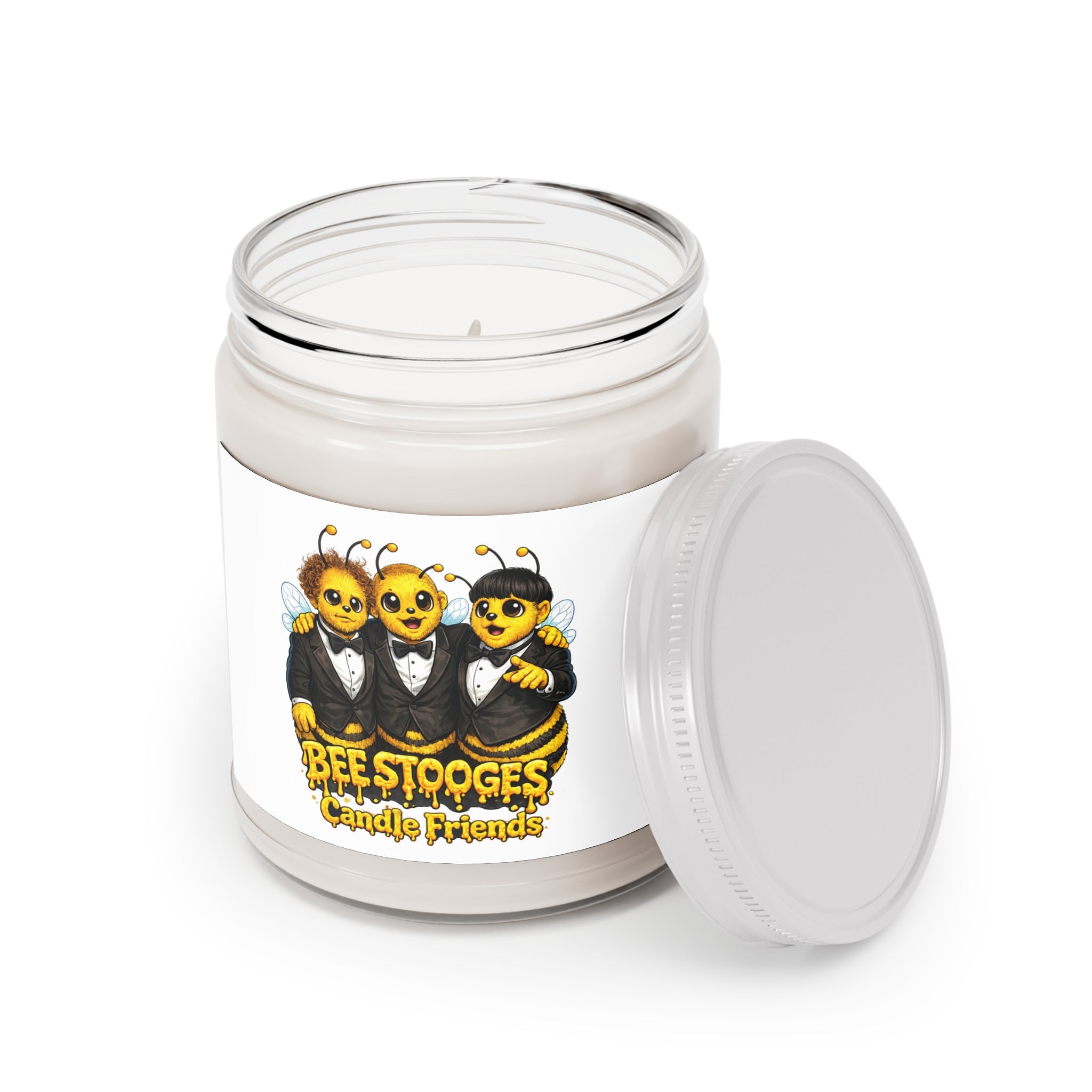 Bee Stooges Scented Soy Candle (9oz) — Novelty Bee Friends Jar Candle