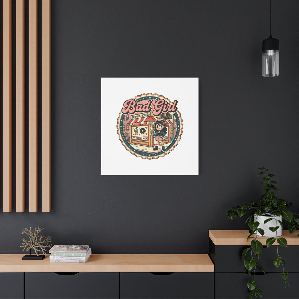 Bad Girl Bodega Canvas Print | Bodega, NYC, Y2K Corner Store Art