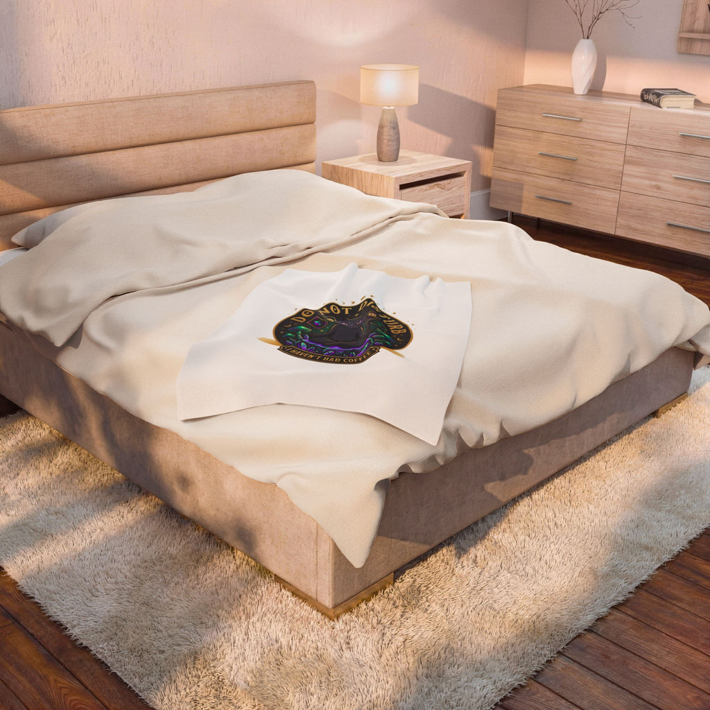 Do Not Disturb Cat Coffee Blanket | witchy goblincore, celestial crystals