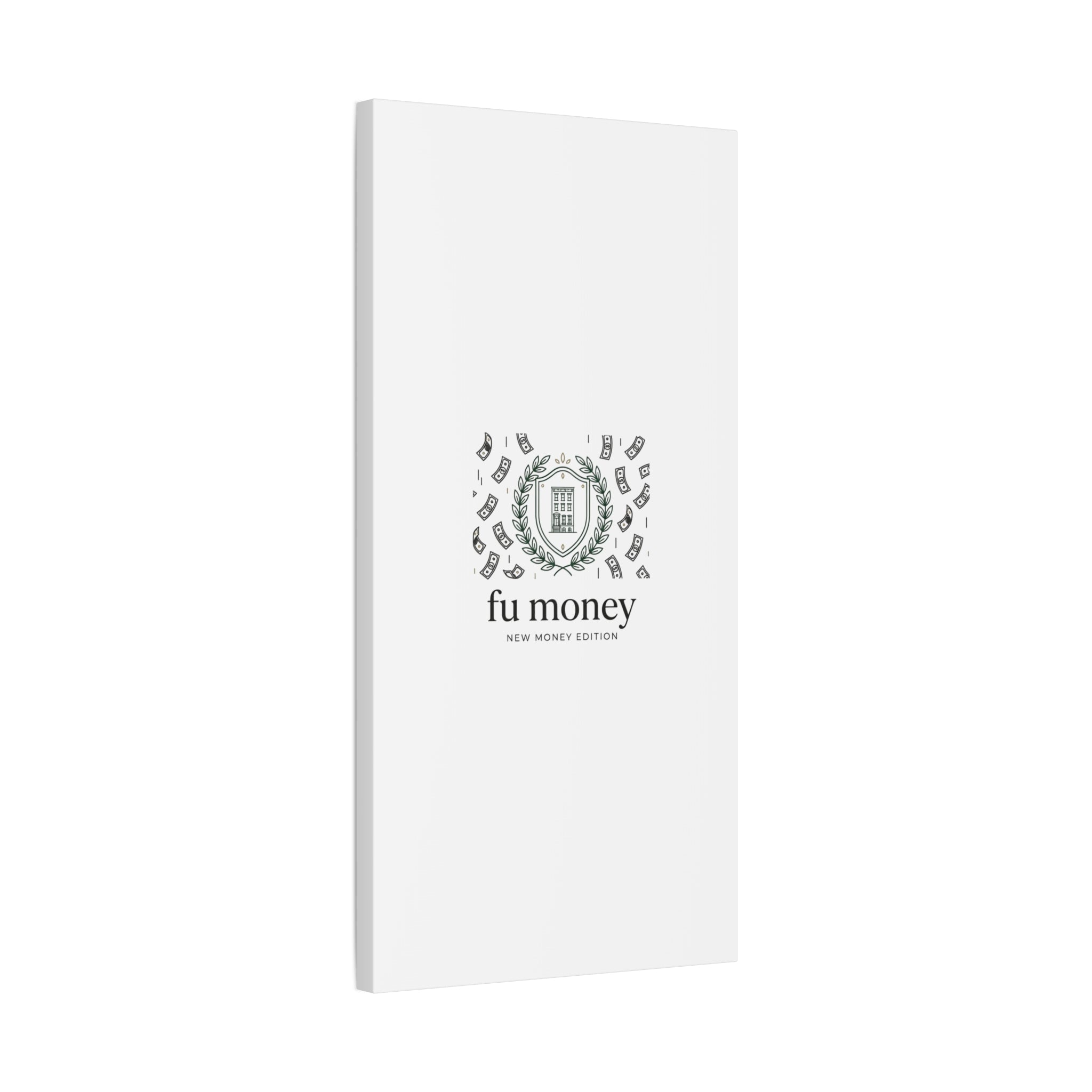 fu money Canvas |New Money Minimalist, Quiet Luxury, Serif Monochrome