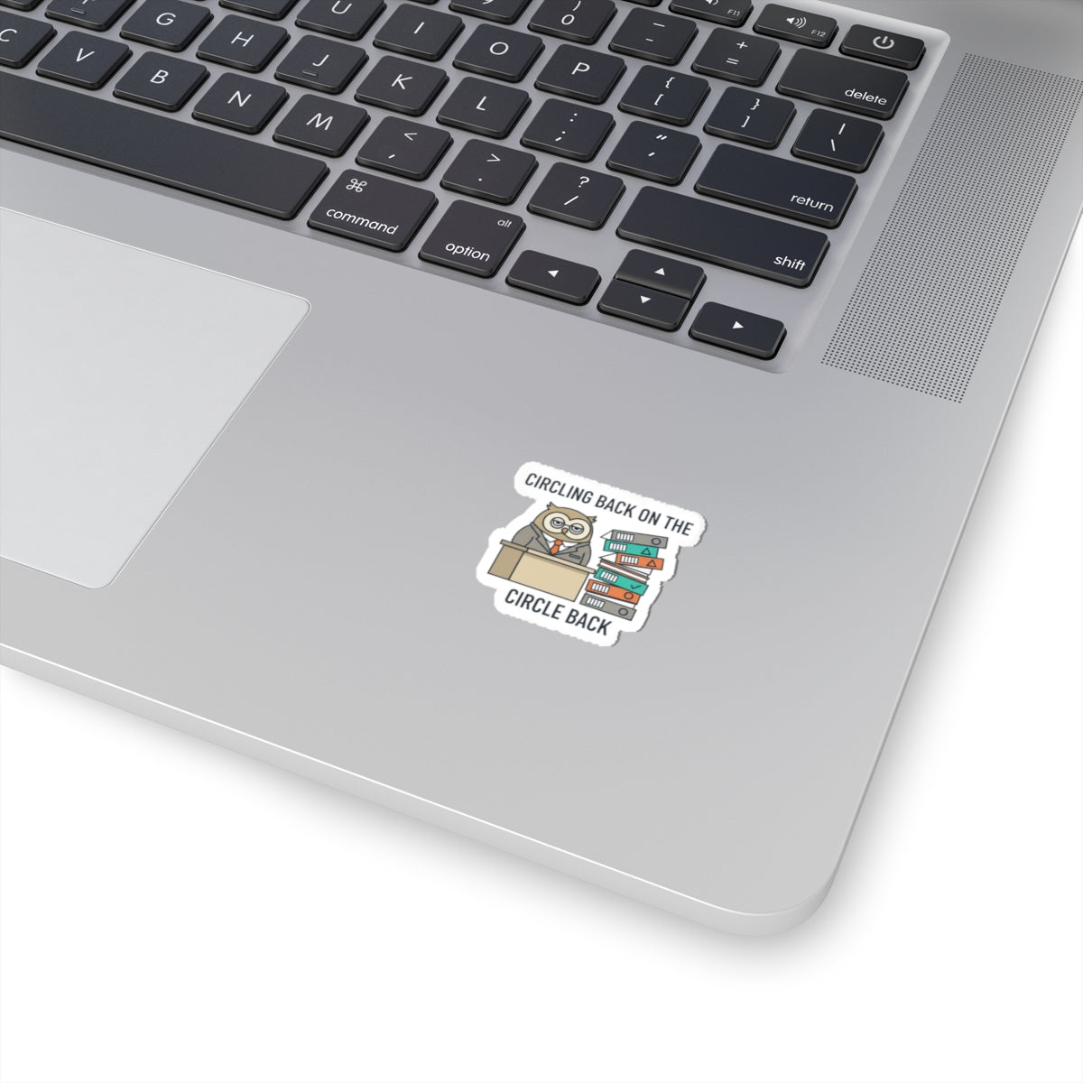 Circling Back Owl Sticker | Unhinged Animal Bureaucracy, office animal illustration