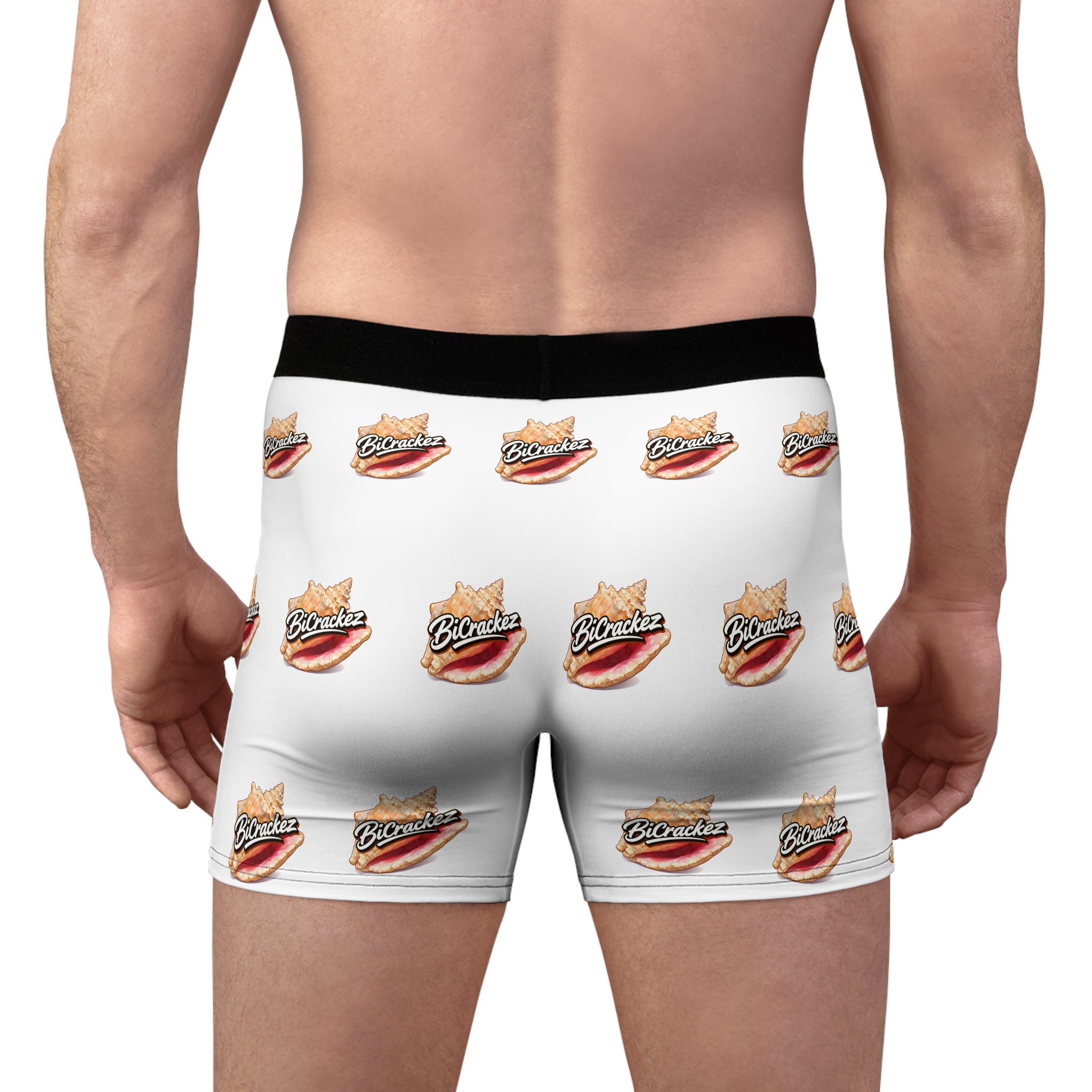 Big Conch Men’s Boxer Briefs — Novelty Beachwear with 'Wow, that’s a... Big Conch!' Design