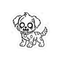 Zombie Puppy Die-Cut Outdoor Sticker — Transparent Waterproof Vinyl