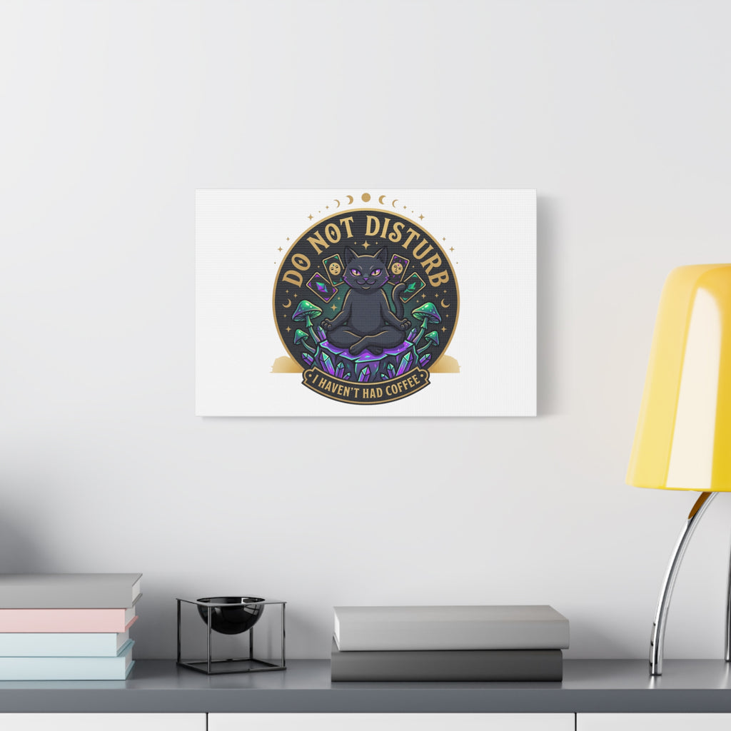 Do Not Disturb Cat Meditation Matte Canvas | witchy, goblincore