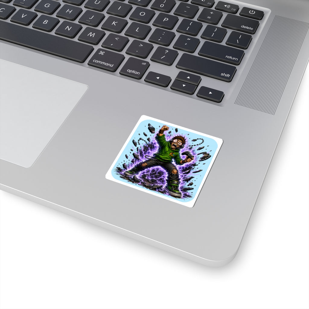 Portal Explosion Electrified Gamer Sticker — Anime Power Explosion Decal
