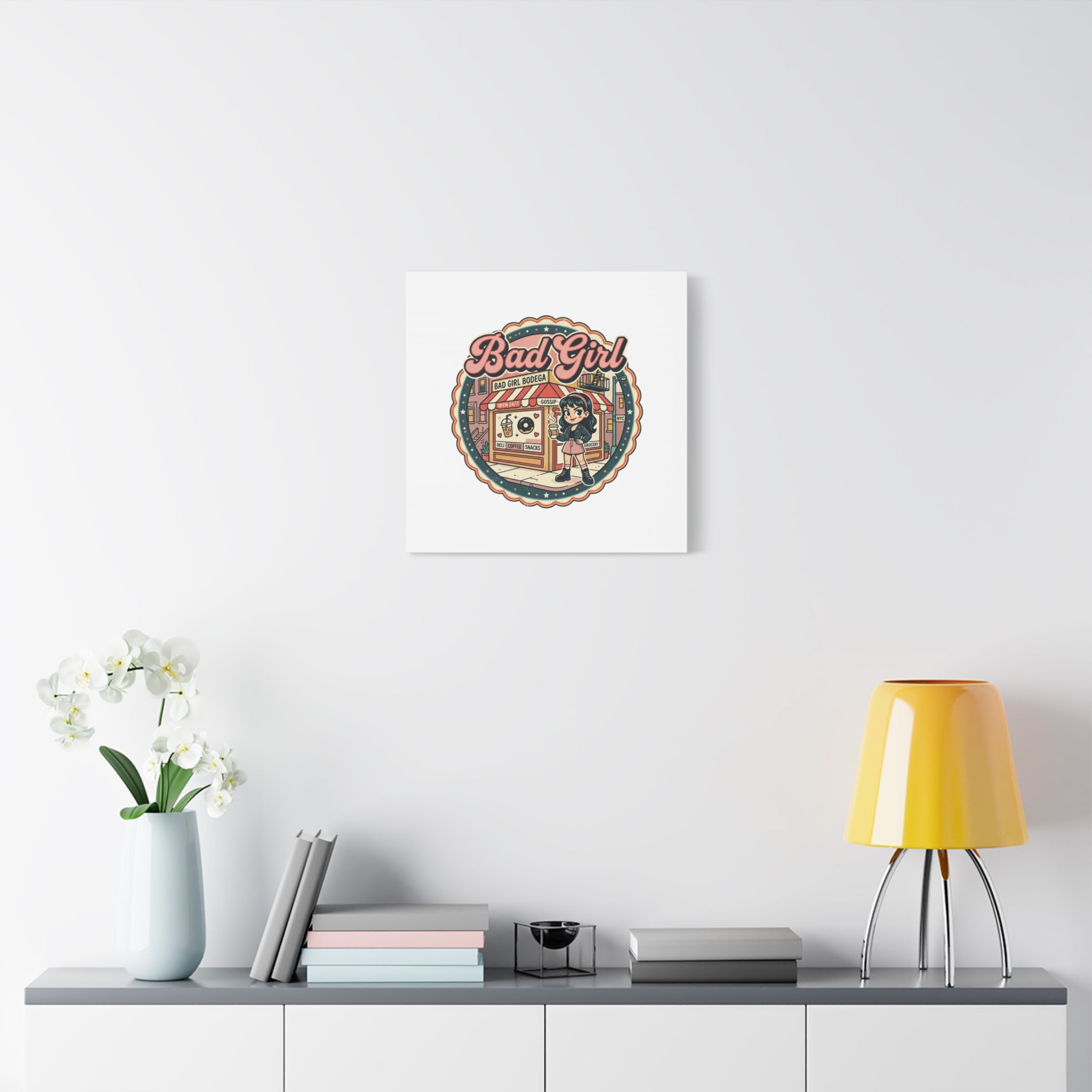 Bad Girl Bodega Canvas Print | Bodega, NYC, Y2K Corner Store Art