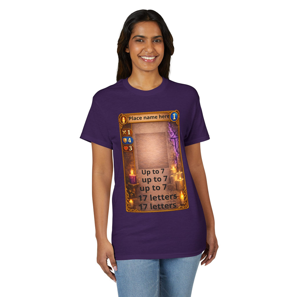 Trading Card Game Spell Card T-Shirt — Customizable Fantasy Card Design
