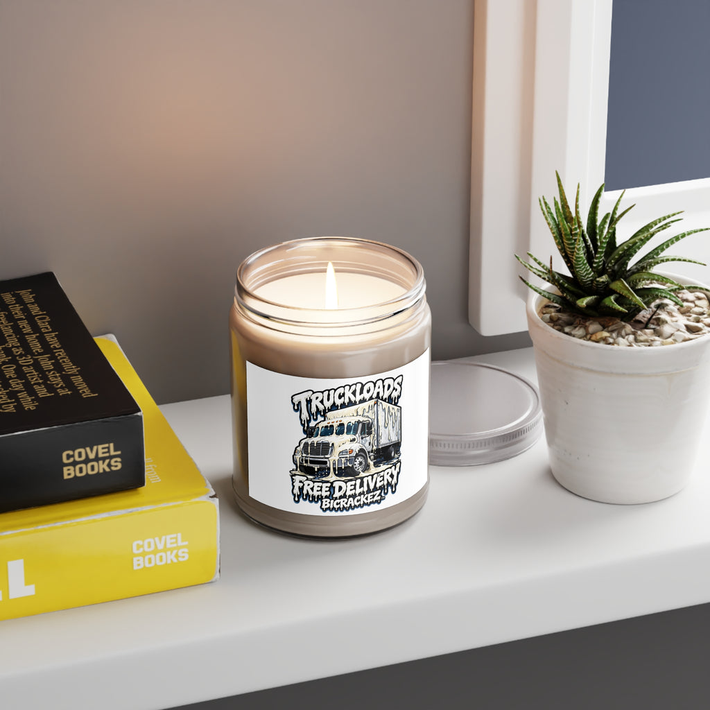 Truckloads Scented Soy Candle — "Free Delivery" 9oz Jar