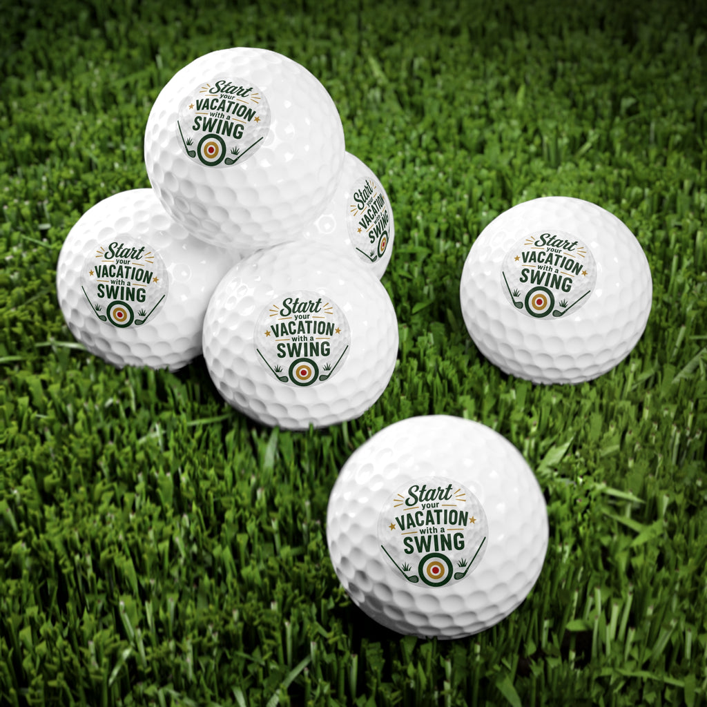 Start your Vacation with a Swing. Golf Balls, 6pcs