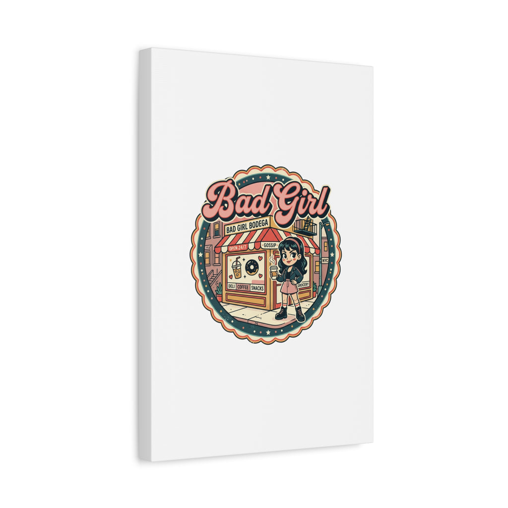 Bad Girl Bodega Canvas Print | Bodega, NYC, Y2K Corner Store Art