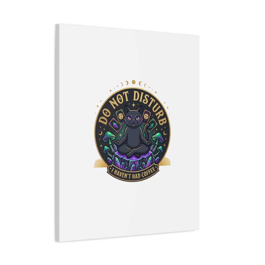 Do Not Disturb Cat Meditation Matte Canvas | witchy, goblincore
