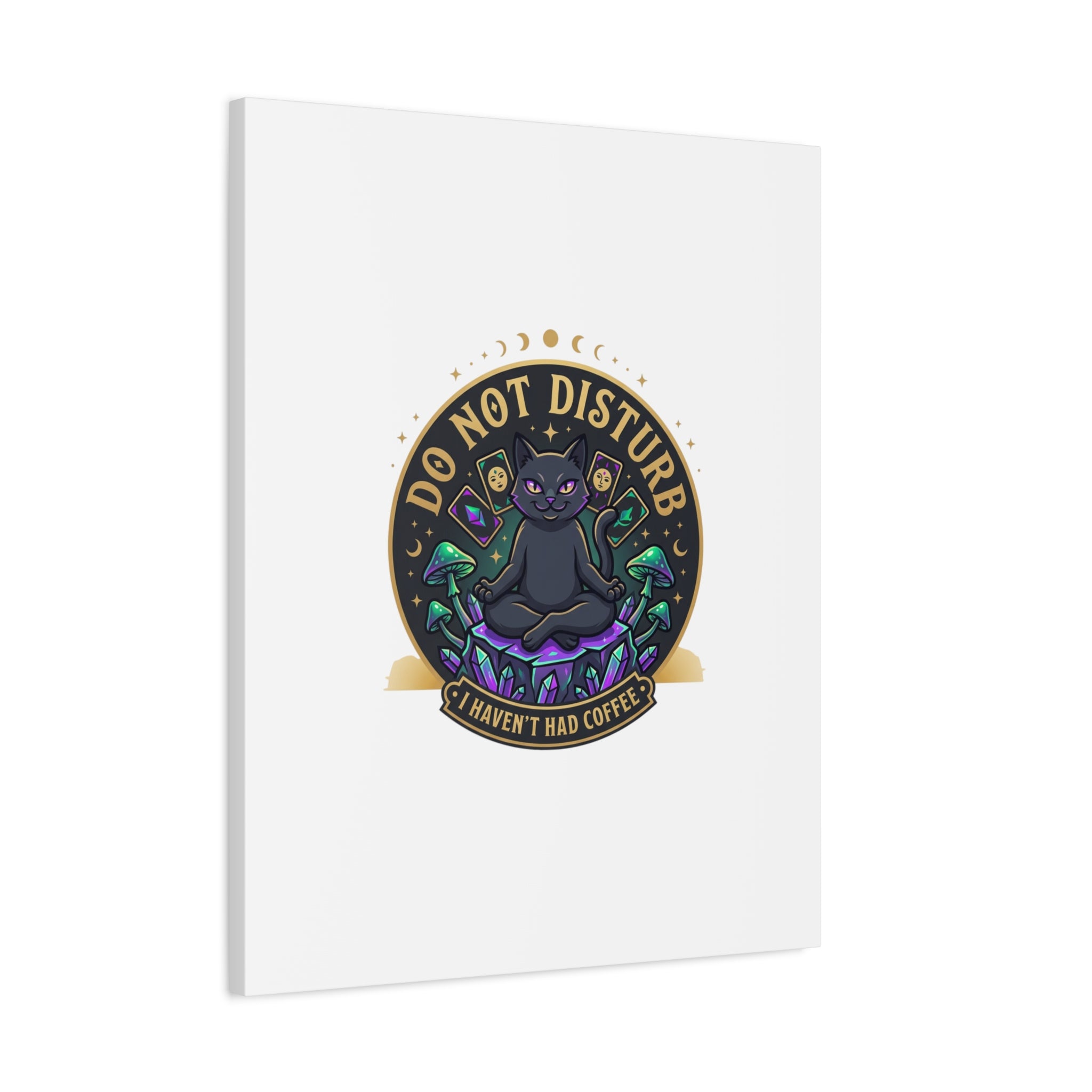 Do Not Disturb Cat Meditation Matte Canvas | witchy, goblincore