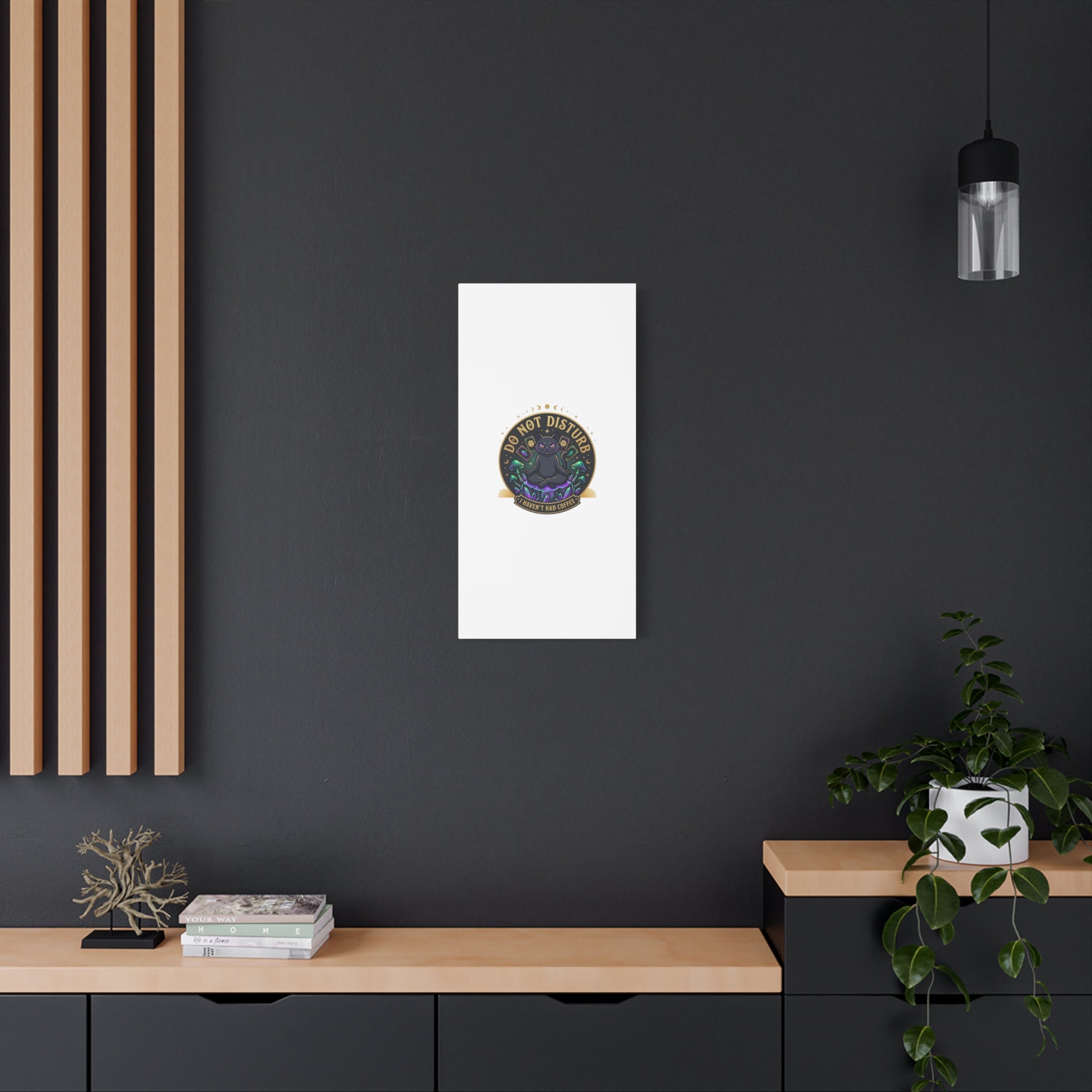 Do Not Disturb Cat Meditation Matte Canvas | witchy, goblincore