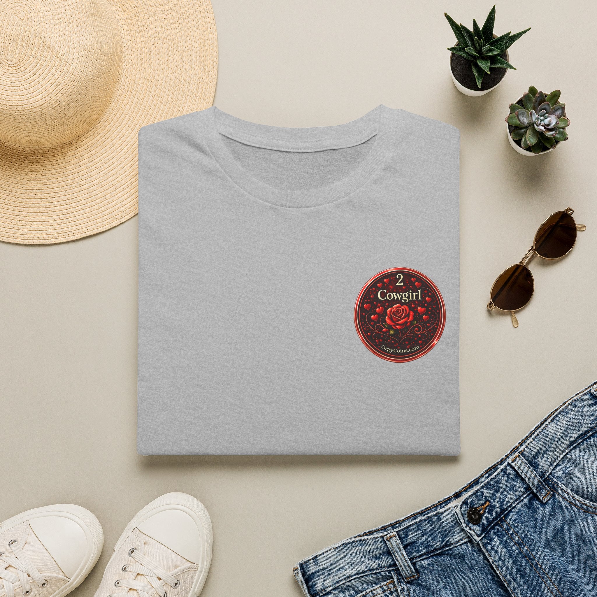 Cowgirl Rose Badge T-Shirt – Orgy Coin 2