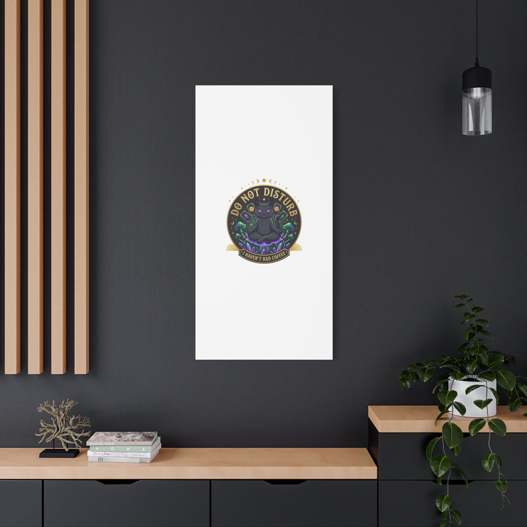 Do Not Disturb Cat Meditation Matte Canvas | witchy, goblincore