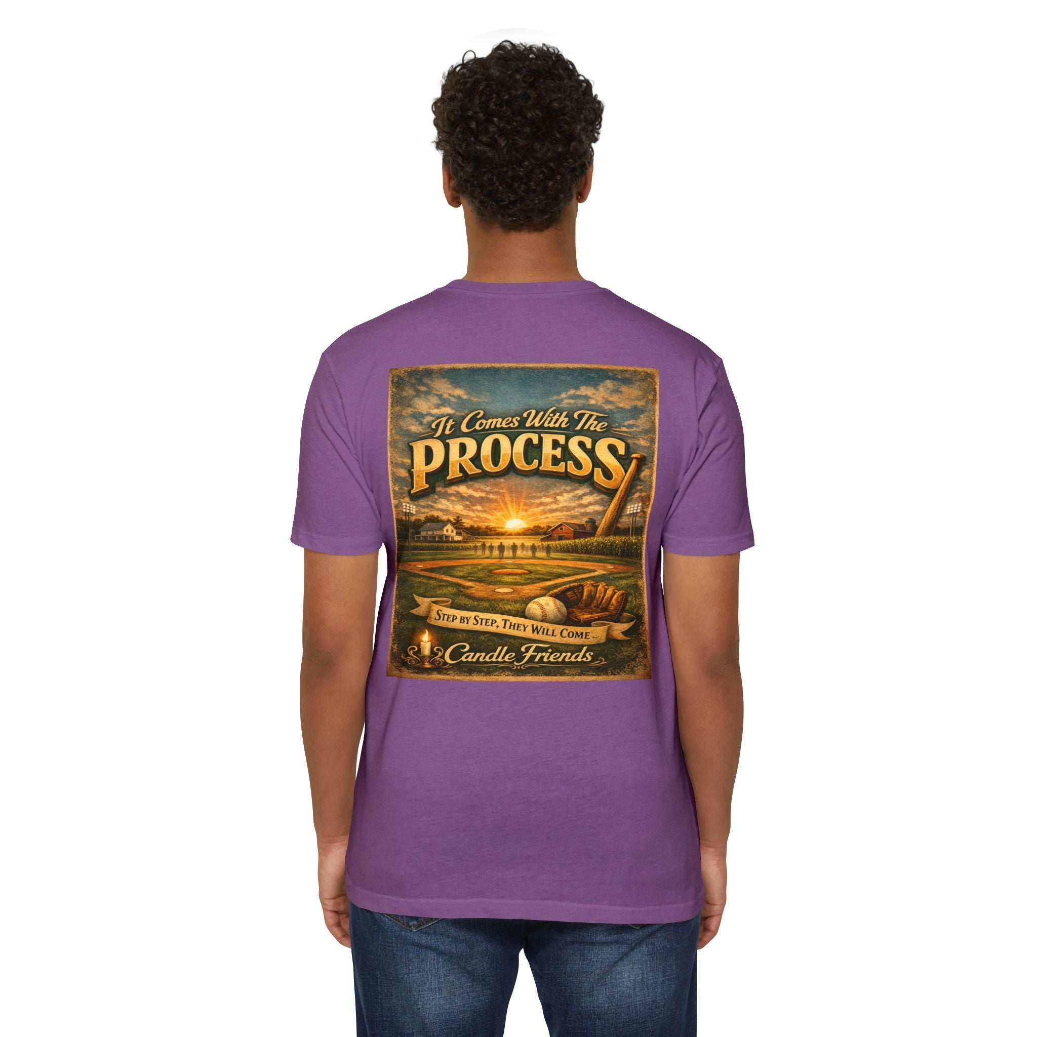 It Comes With The Process T-Shirt — Vintage Sunset 'Step By Step' Graphic Tee