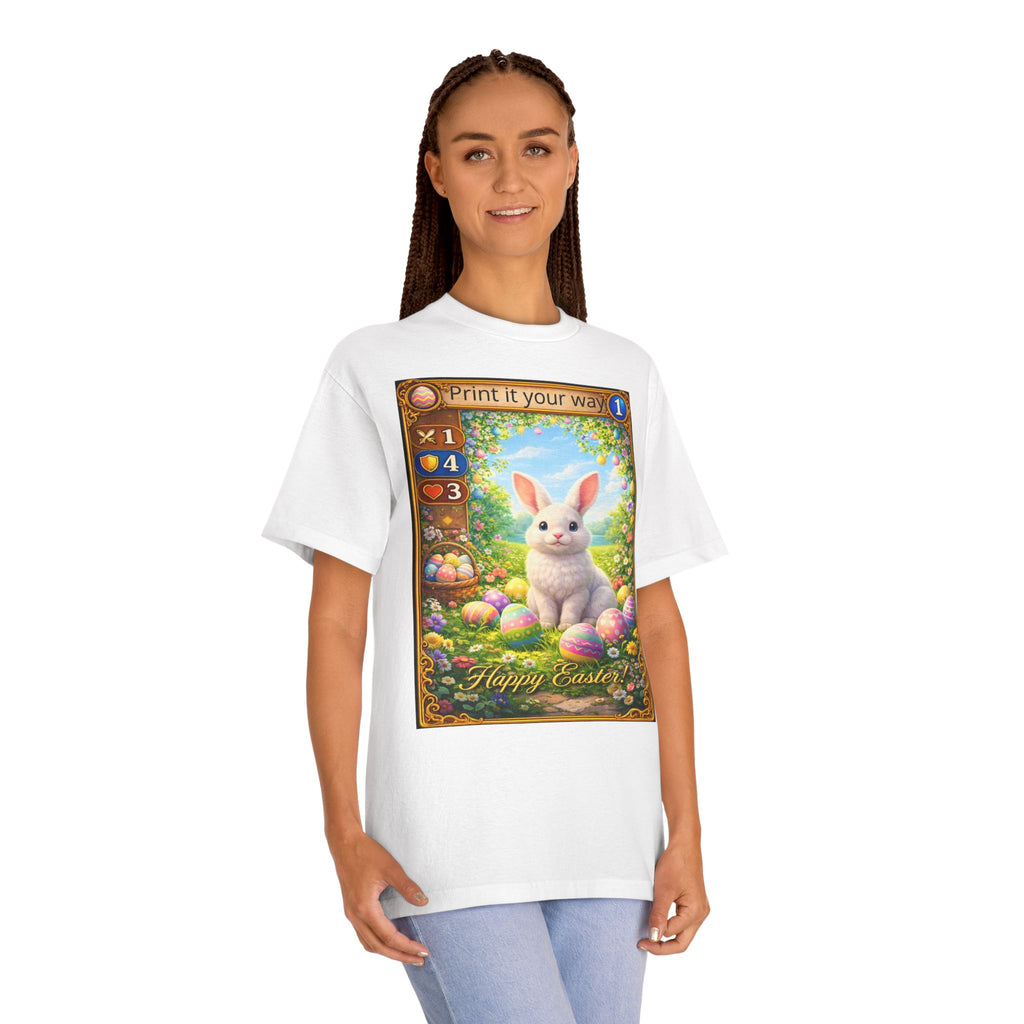 Easter Bunny Card Tee — "Happy Easter" Graphic T-Shirt