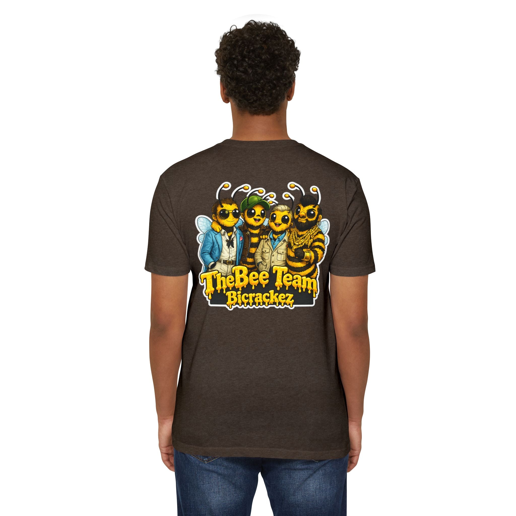 Bee Team Graphic T-Shirt — 'The Bee Team Bcrackez' Cartoon Logo Tee