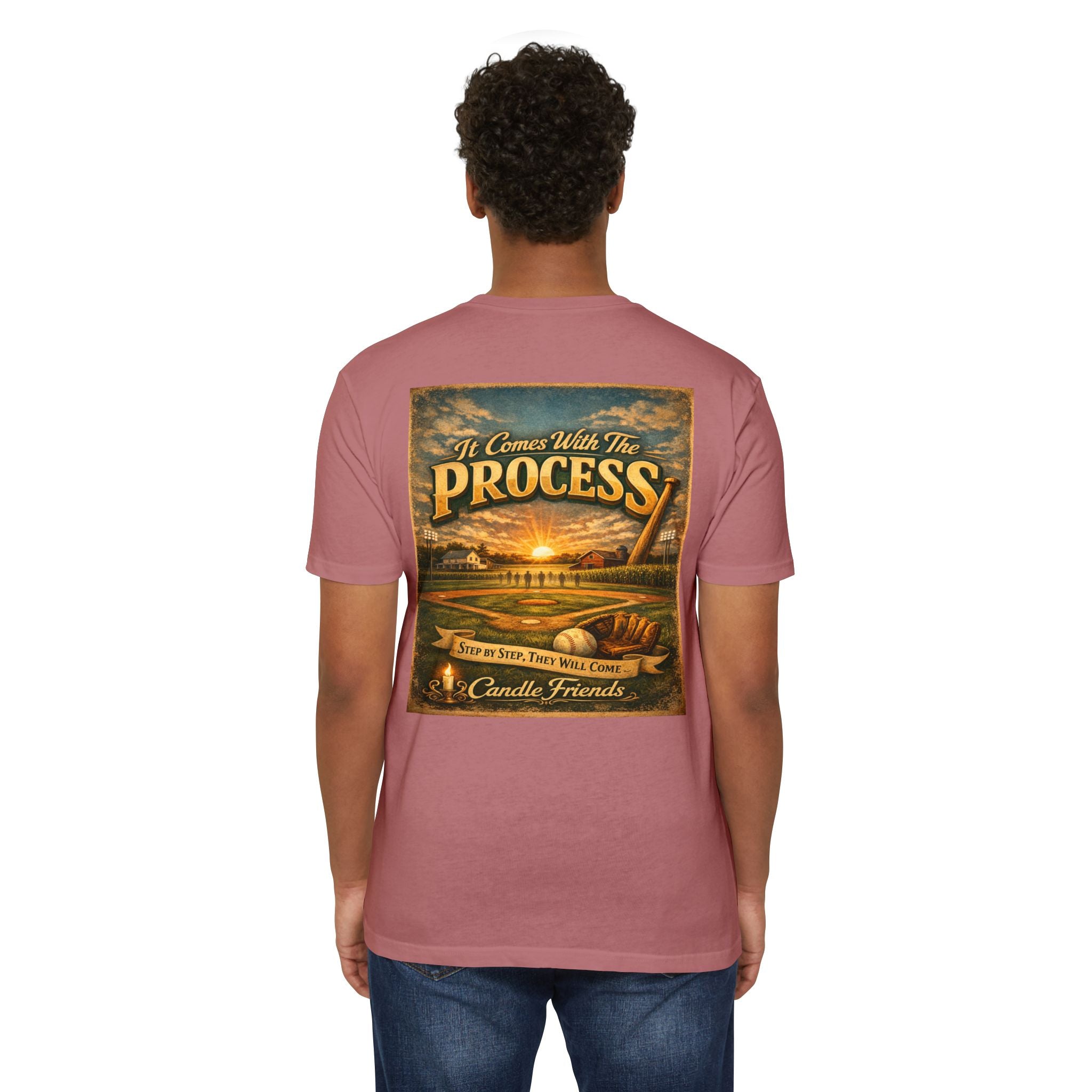 It Comes With The Process T-Shirt — Vintage Sunset 'Step By Step' Graphic Tee