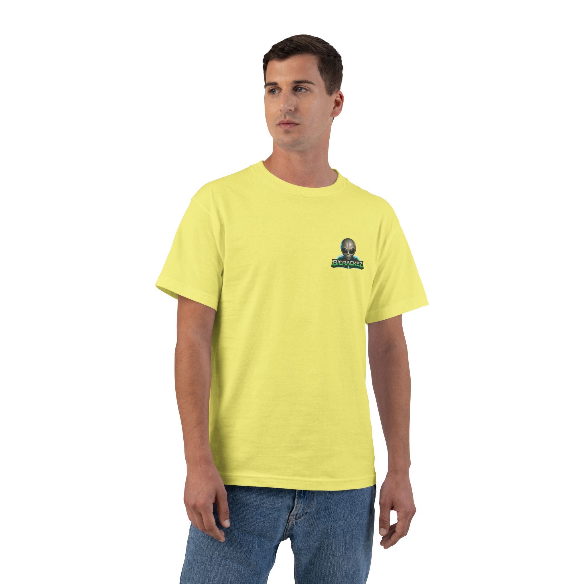 Alien Meditation Graphic T-Shirt — 'See No Evil' Trio Sci‑Fi Tee