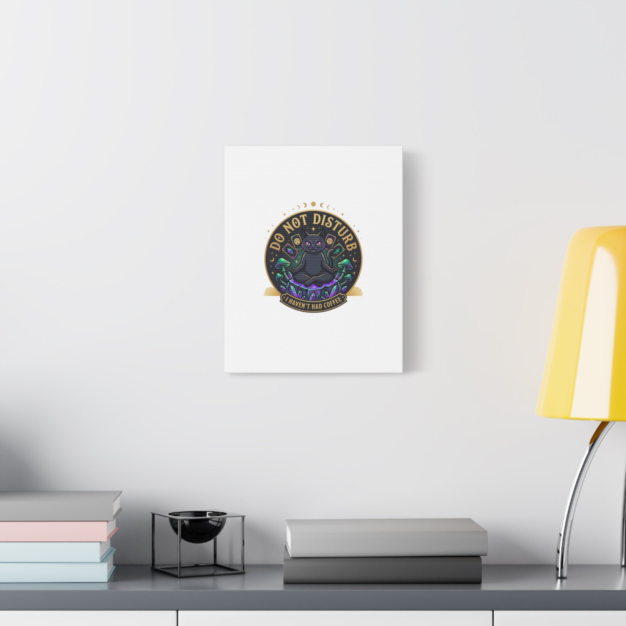 Do Not Disturb Cat Meditation Matte Canvas | witchy, goblincore