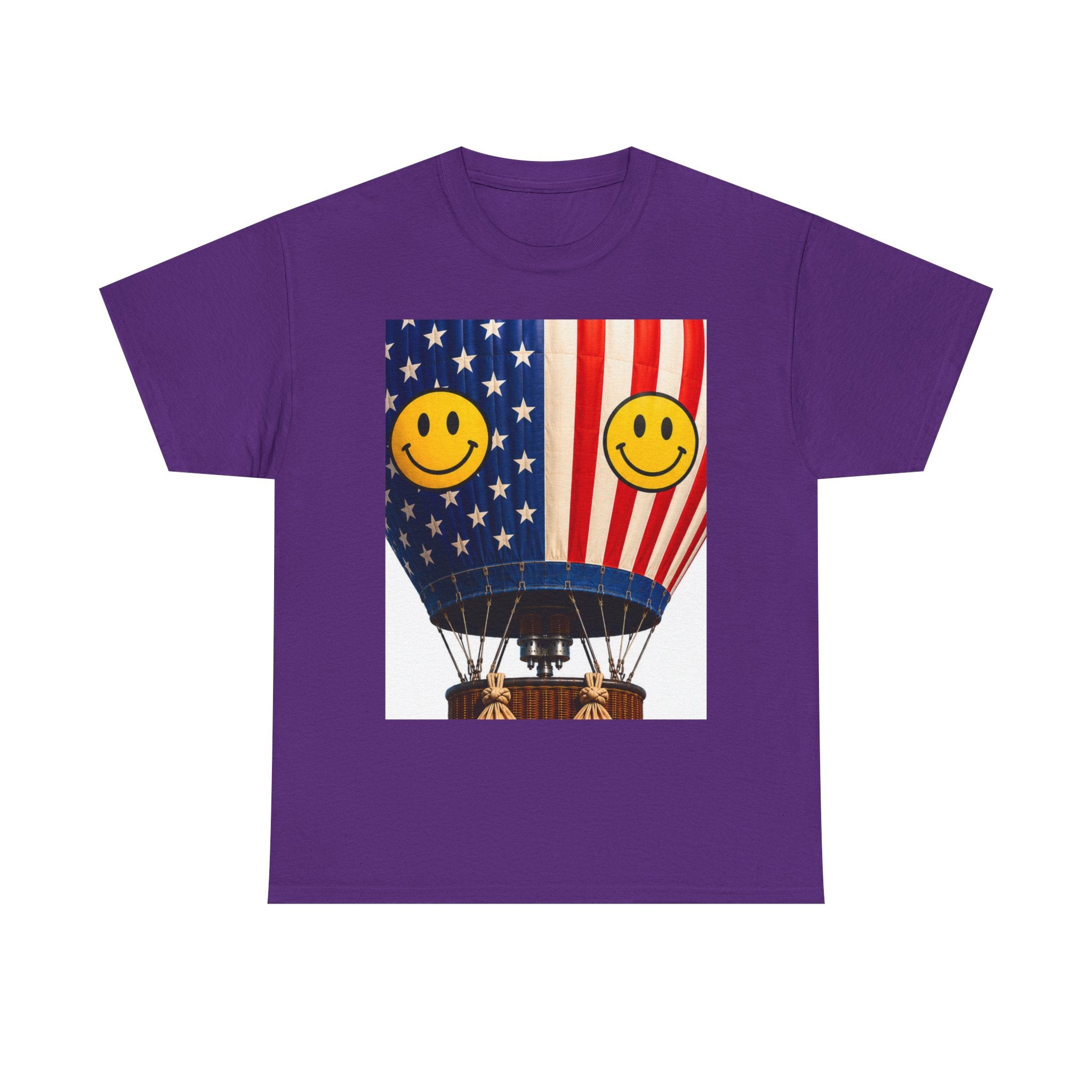 American Flag Hot Air Balloon Tee — "Happy Birthday America 250" Patriotic T-Shirt