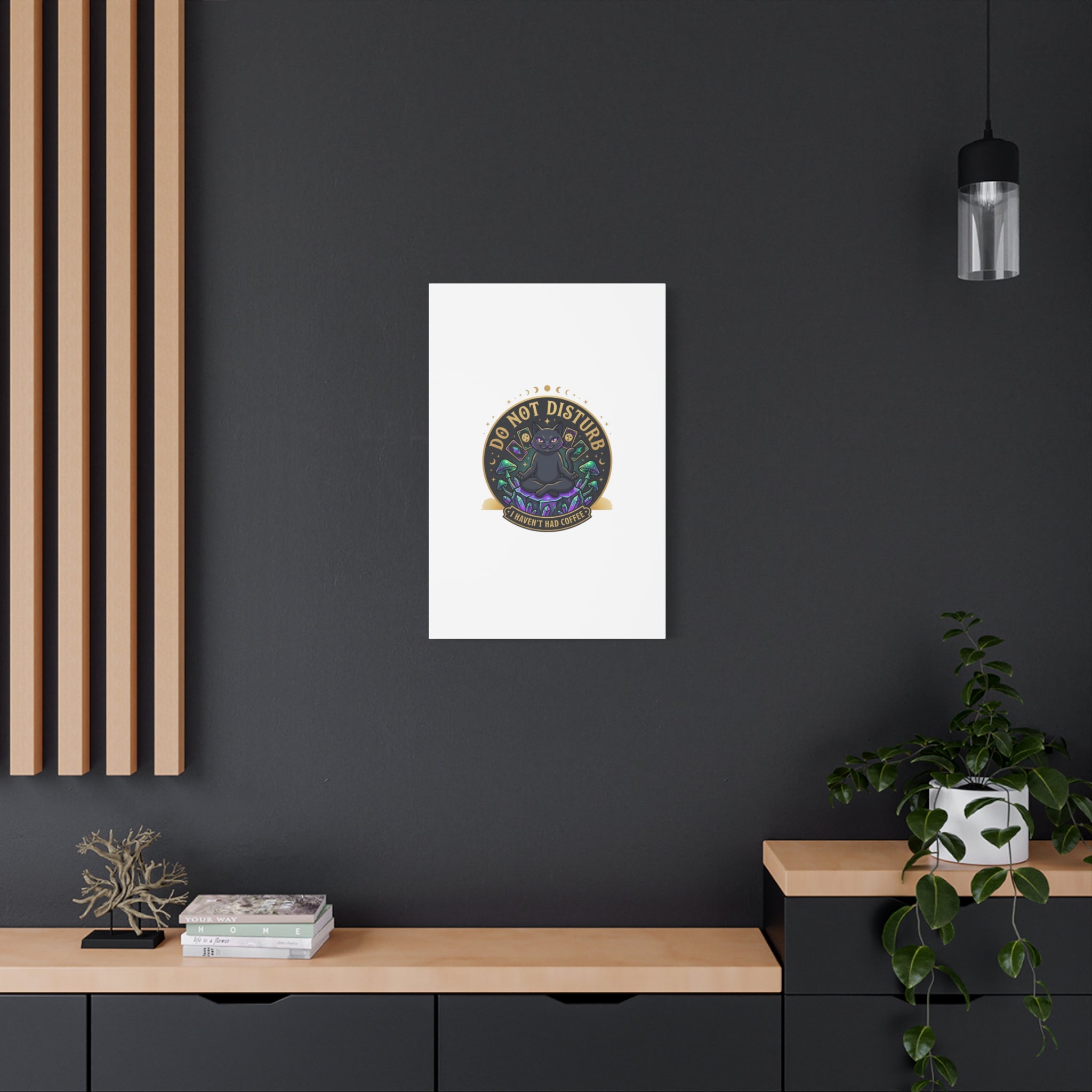 Do Not Disturb Cat Meditation Matte Canvas | witchy, goblincore