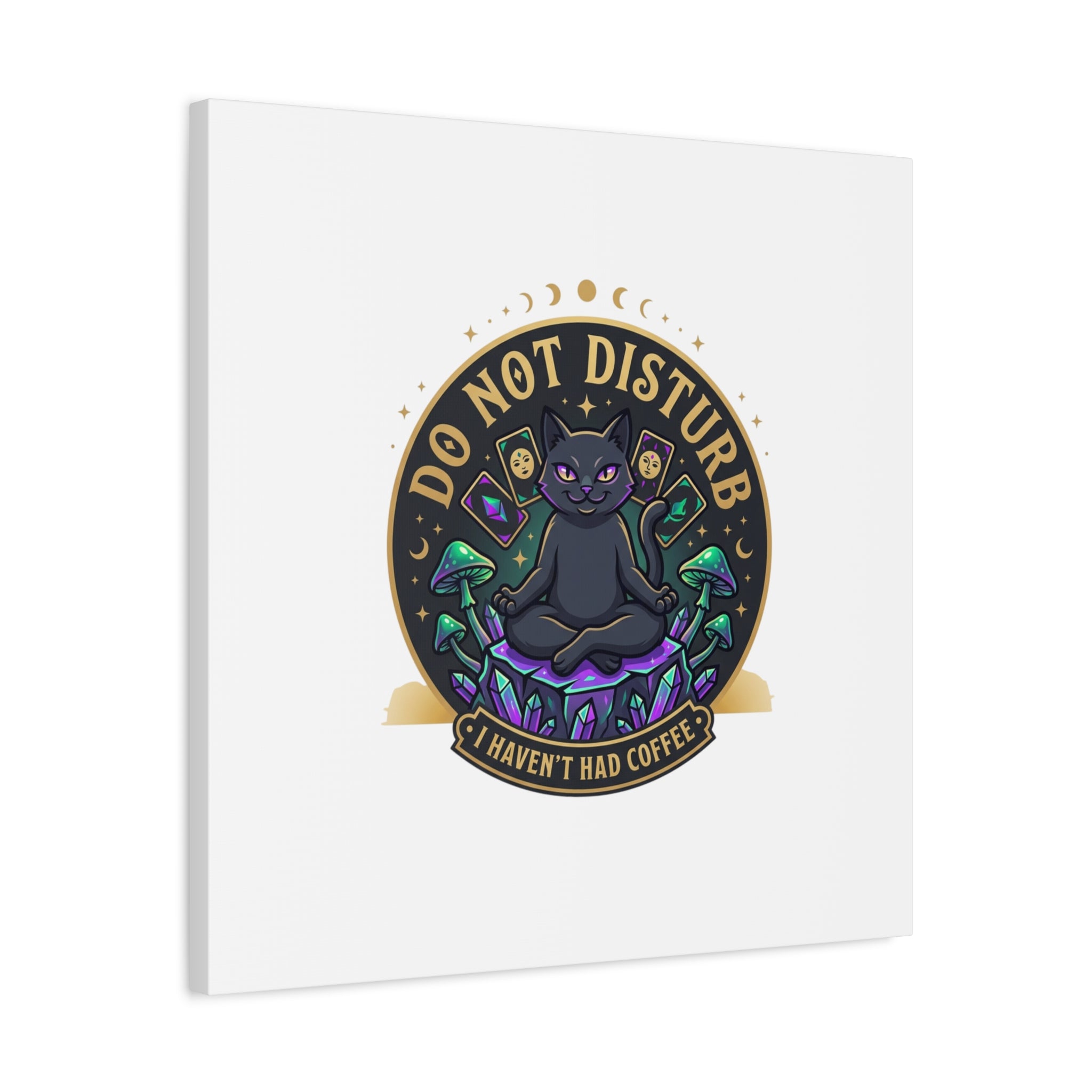 Do Not Disturb Cat Meditation Matte Canvas | witchy, goblincore